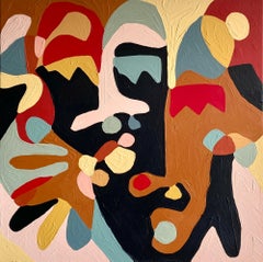 Edith, peinture originale, œuvre d'art abstraite, art de style Picasso, art de style Matisse