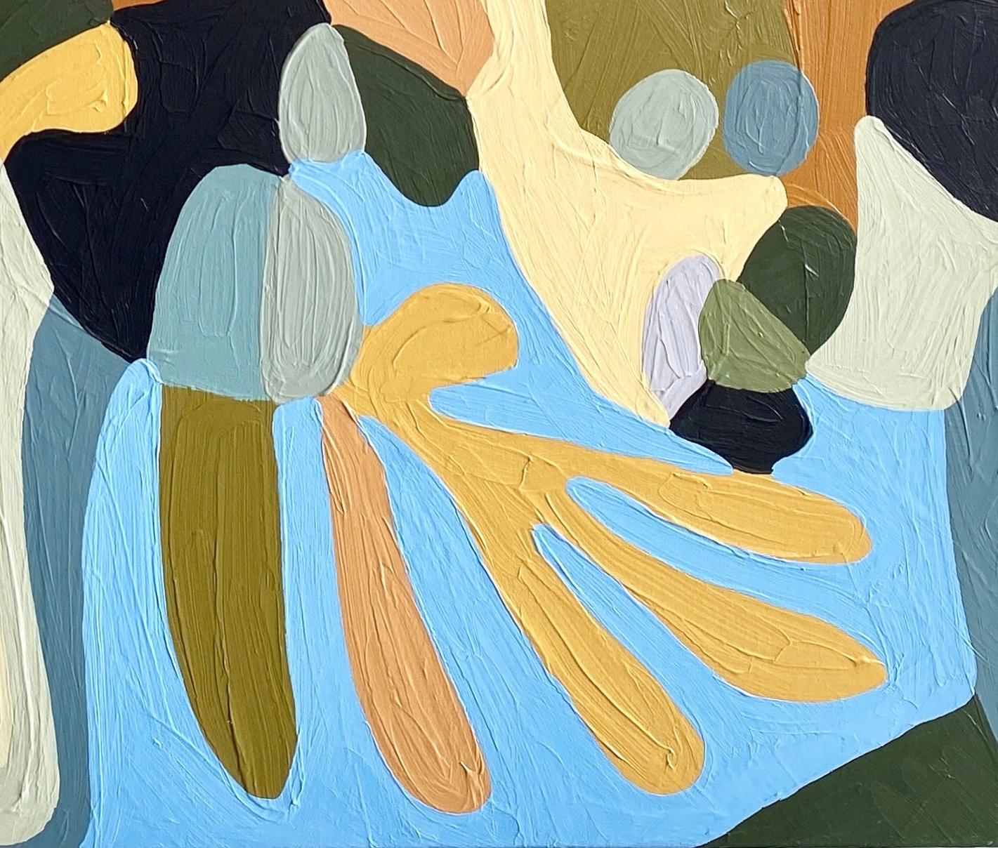 In the Midst, Pittura astratta, Arte in stile Picasso, Pittura in stile Matisse - Still-Life Painting Beige di Harriet Chomley 