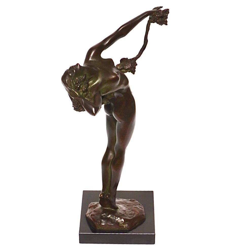 American Harriet Frishmuth 1923 Bronze Of The Vine