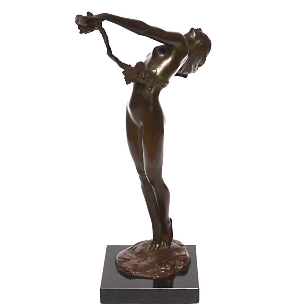 Harriet Frishmuth 1923 Bronze Of The Vine In Good Condition In Dallas, TX