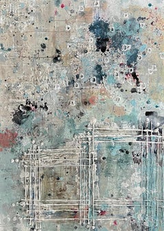 Edie, Arte Abstracto de Declaración, Pintura Contemporánea de Técnica Mixta sobre Papel