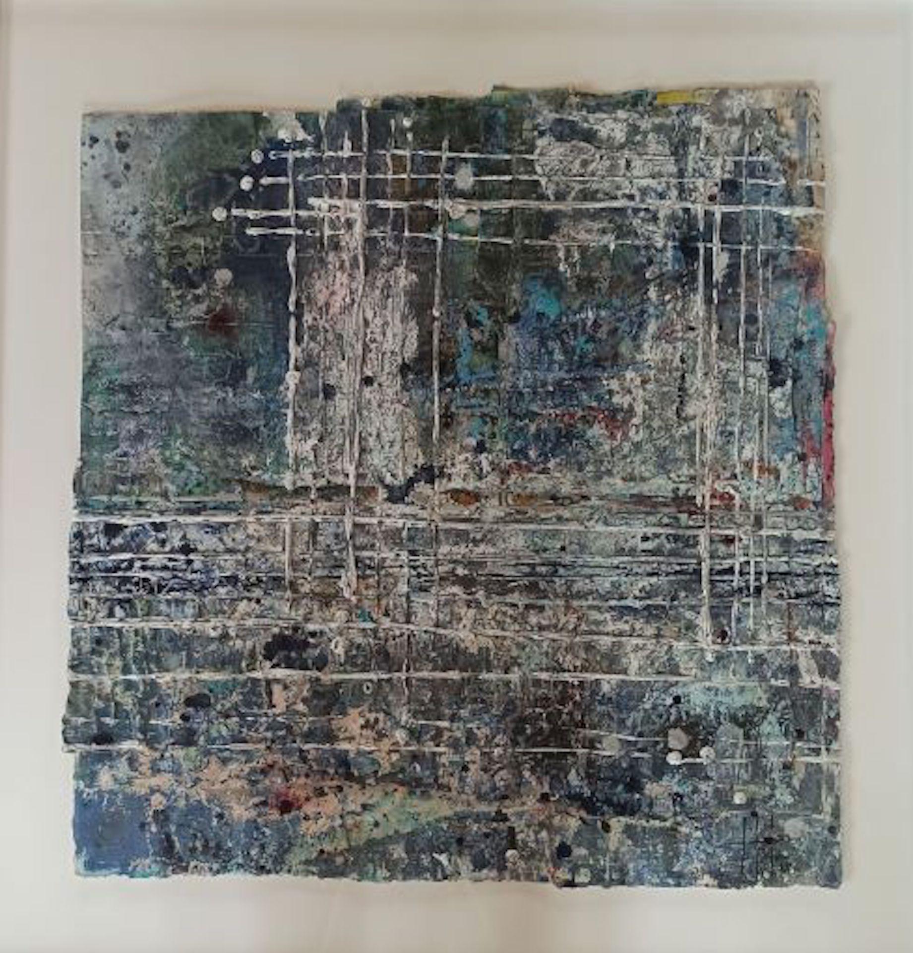 Harriet Hoult, Porthgwidden, Original Abstract Art, Mixed Media Painting For Sale 2