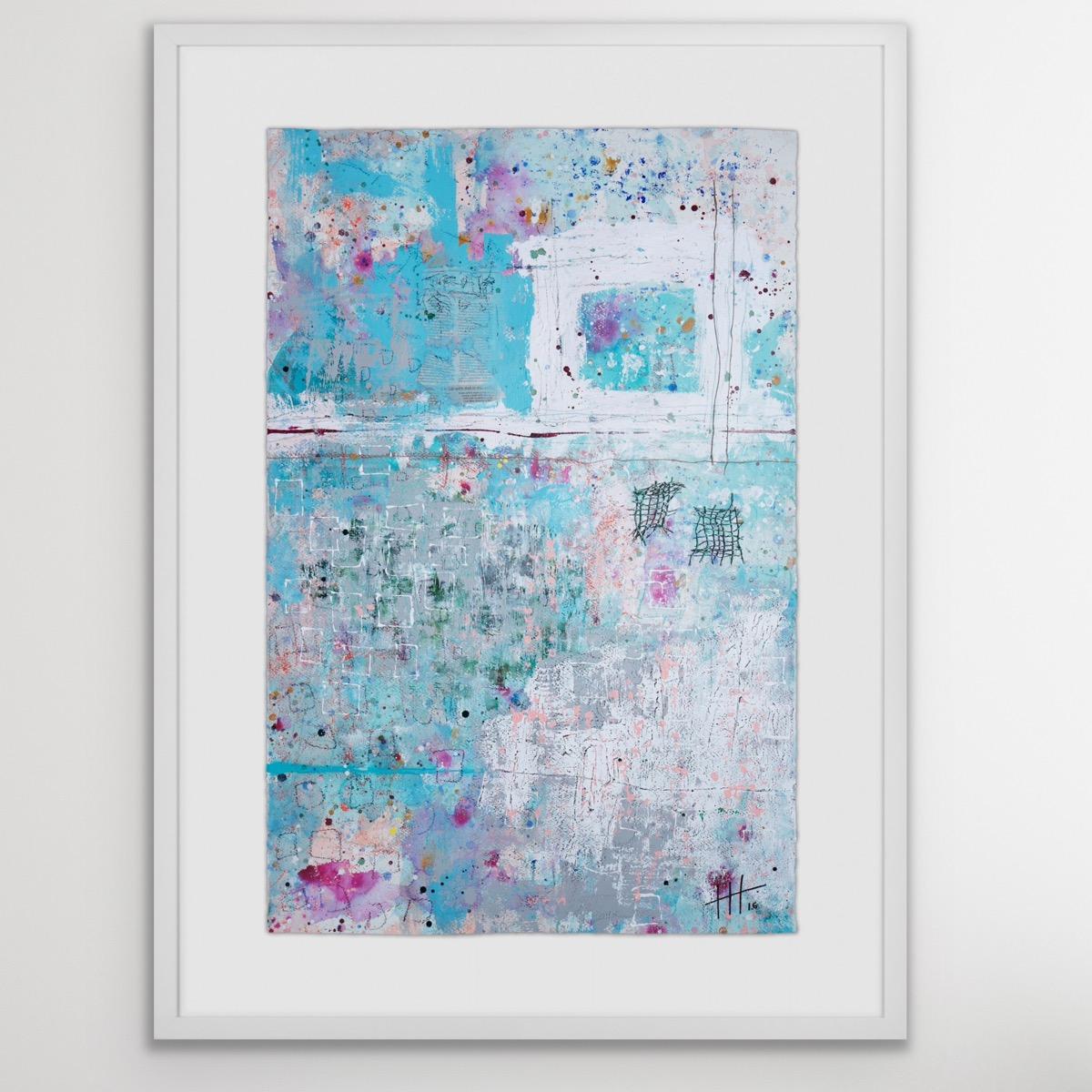 Los prados secretos, Pintura original, Abstracto, Técnica mixta, Paisaje - Painting de Harriet Hoult