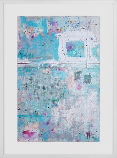 The Secret Meadows, Original painting, Abstract, Mixed media, Landscape