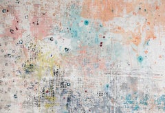 A. Delis, pastel coloured abstract contemporary giclée print