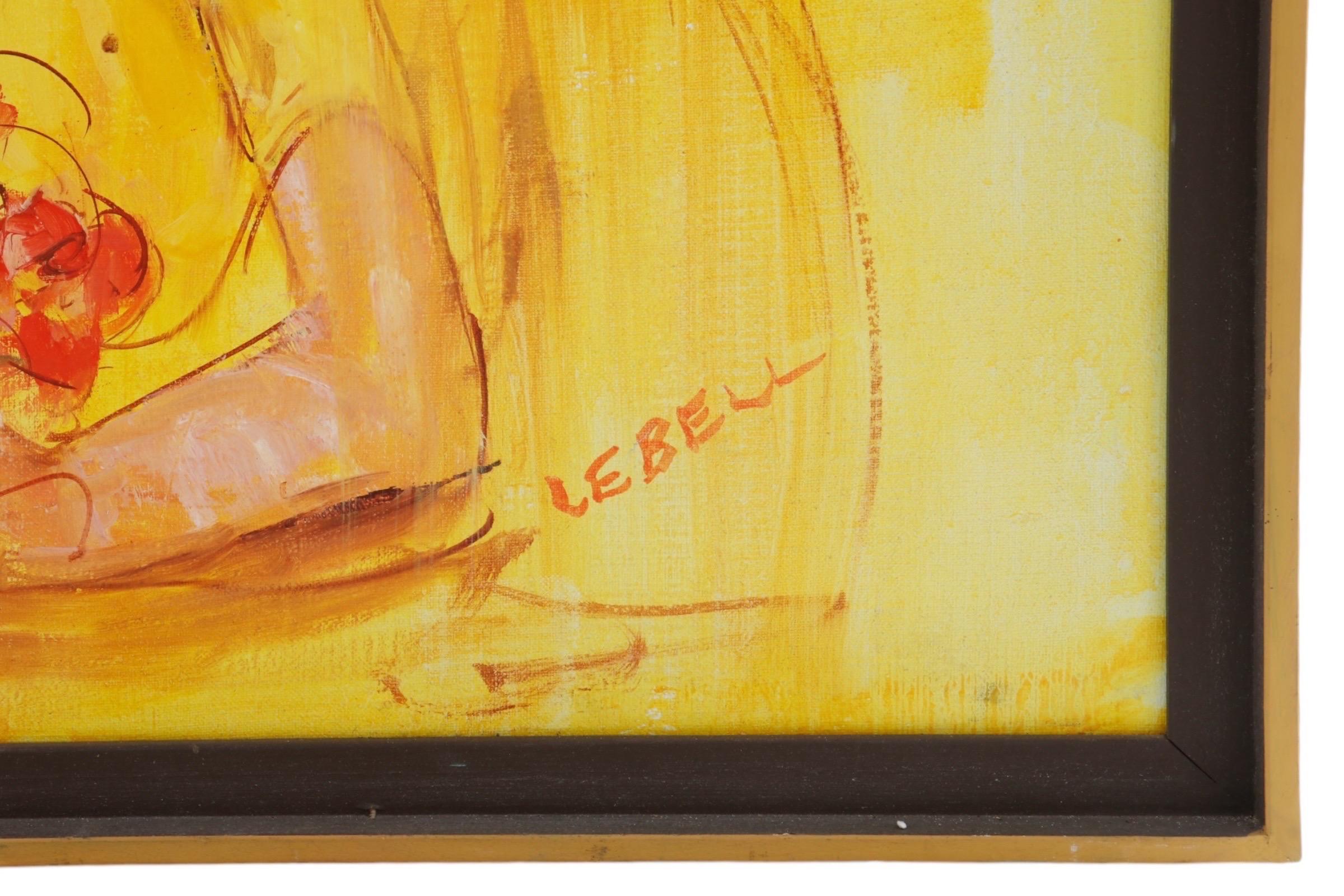 Pintura abstracta firmada por Harriet LeBell Estadounidense en venta
