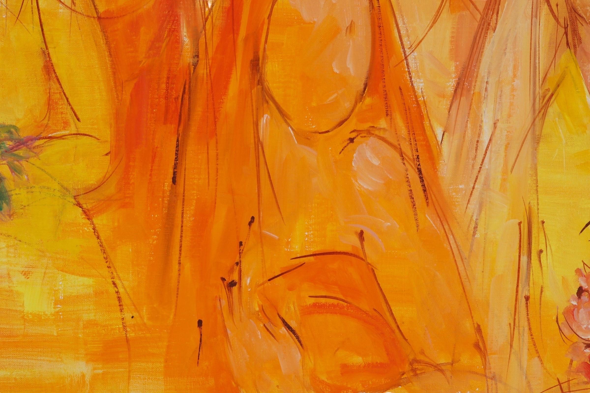 Pintura abstracta firmada por Harriet LeBell en venta 1
