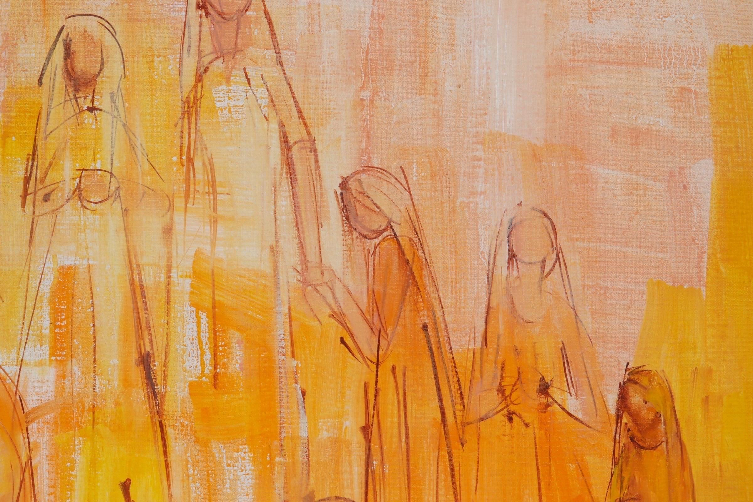 Pintura abstracta firmada por Harriet LeBell en venta 2