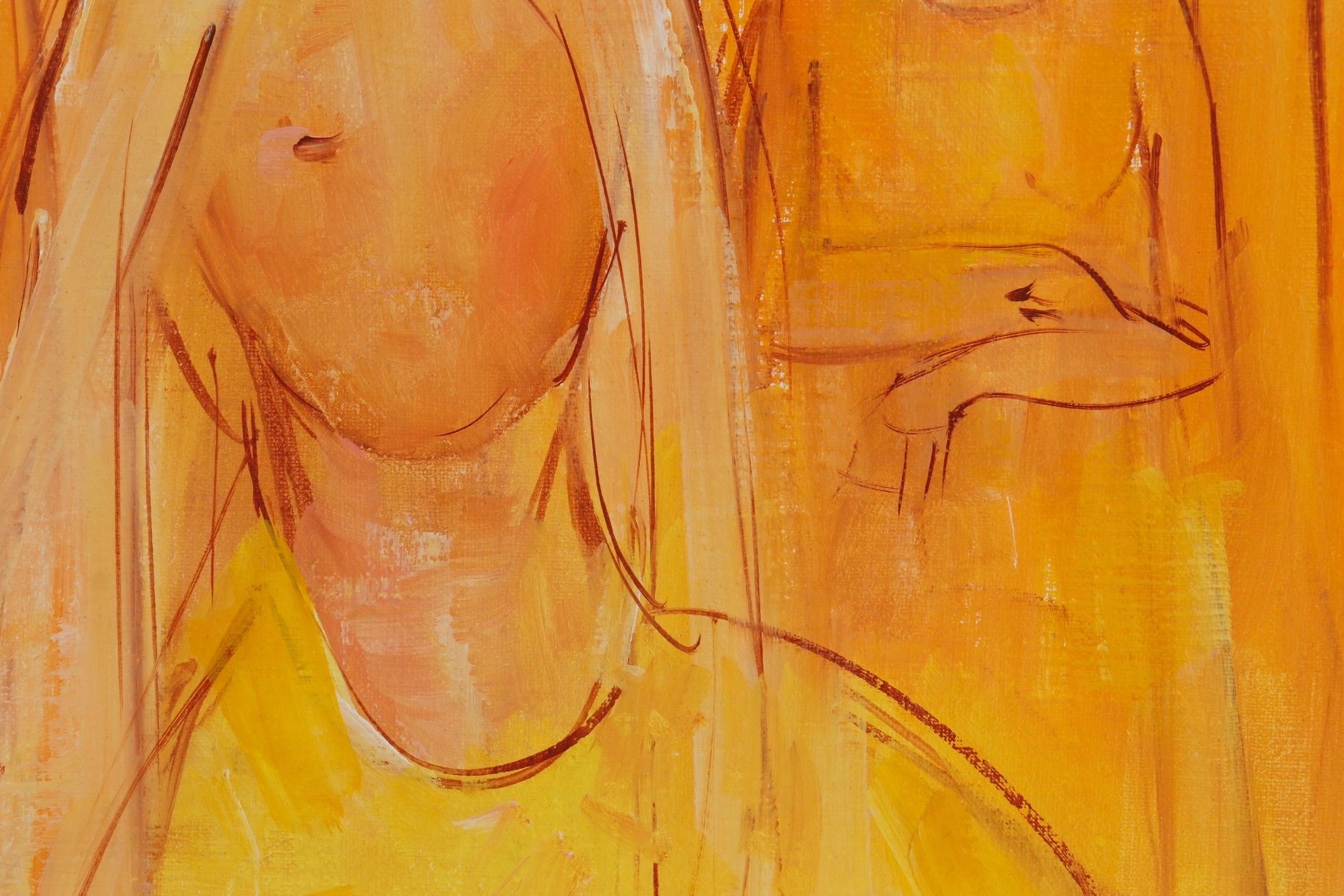 Pintura abstracta firmada por Harriet LeBell en venta 3