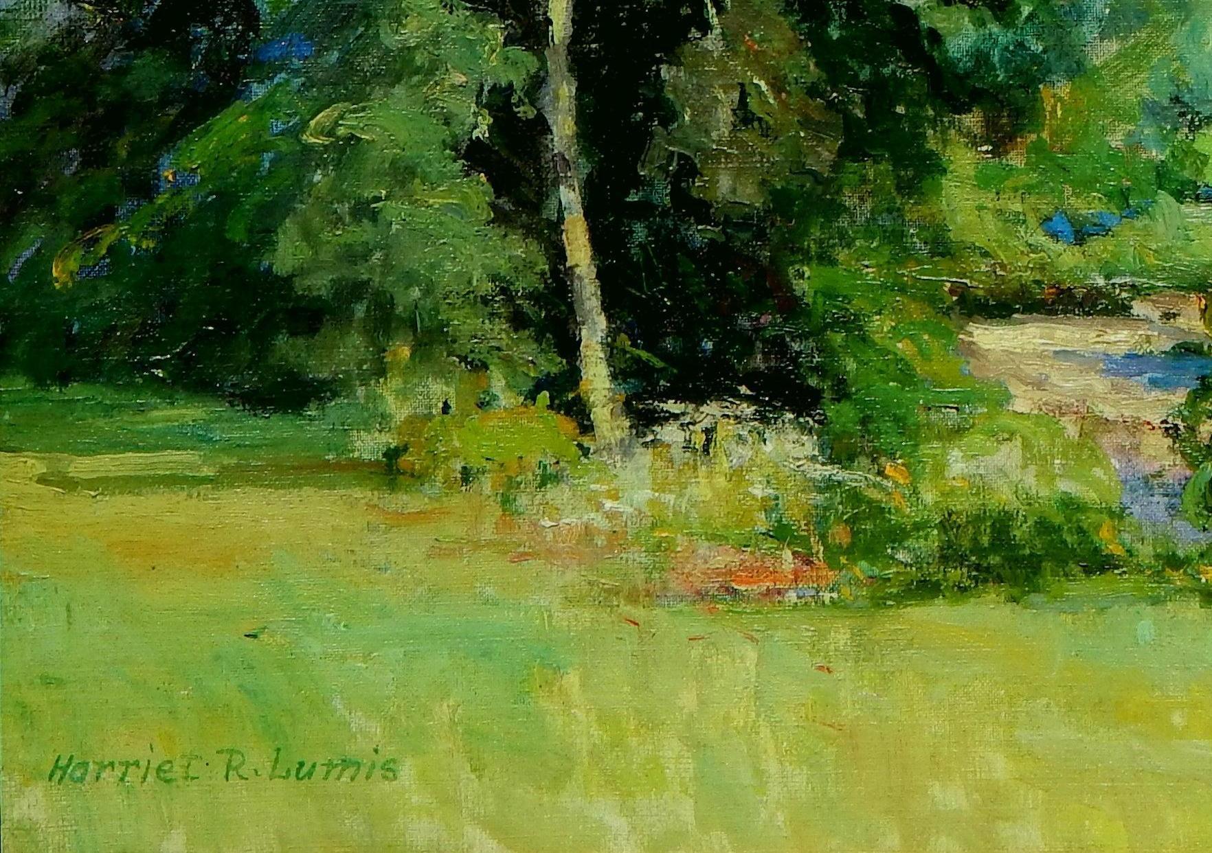 20ième siècle Harriet Lumis, peintre impressionniste du Connecticut, « River at Cummington » en vente