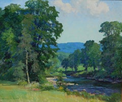 Harriet Lumis Connecticut Impressionist Woman Painter, "River at Cummington"