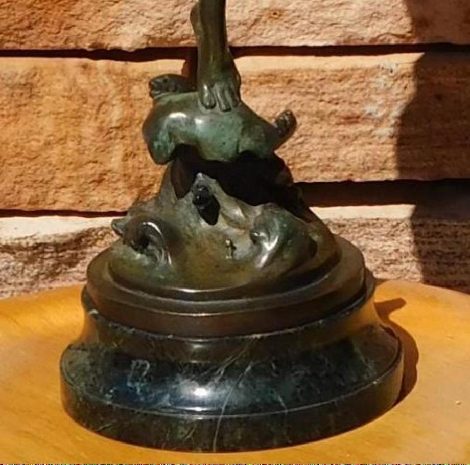 Harriet Frishmuth Bronzeskulptur, 1925 – „Crest of the Wave“ im Angebot 6