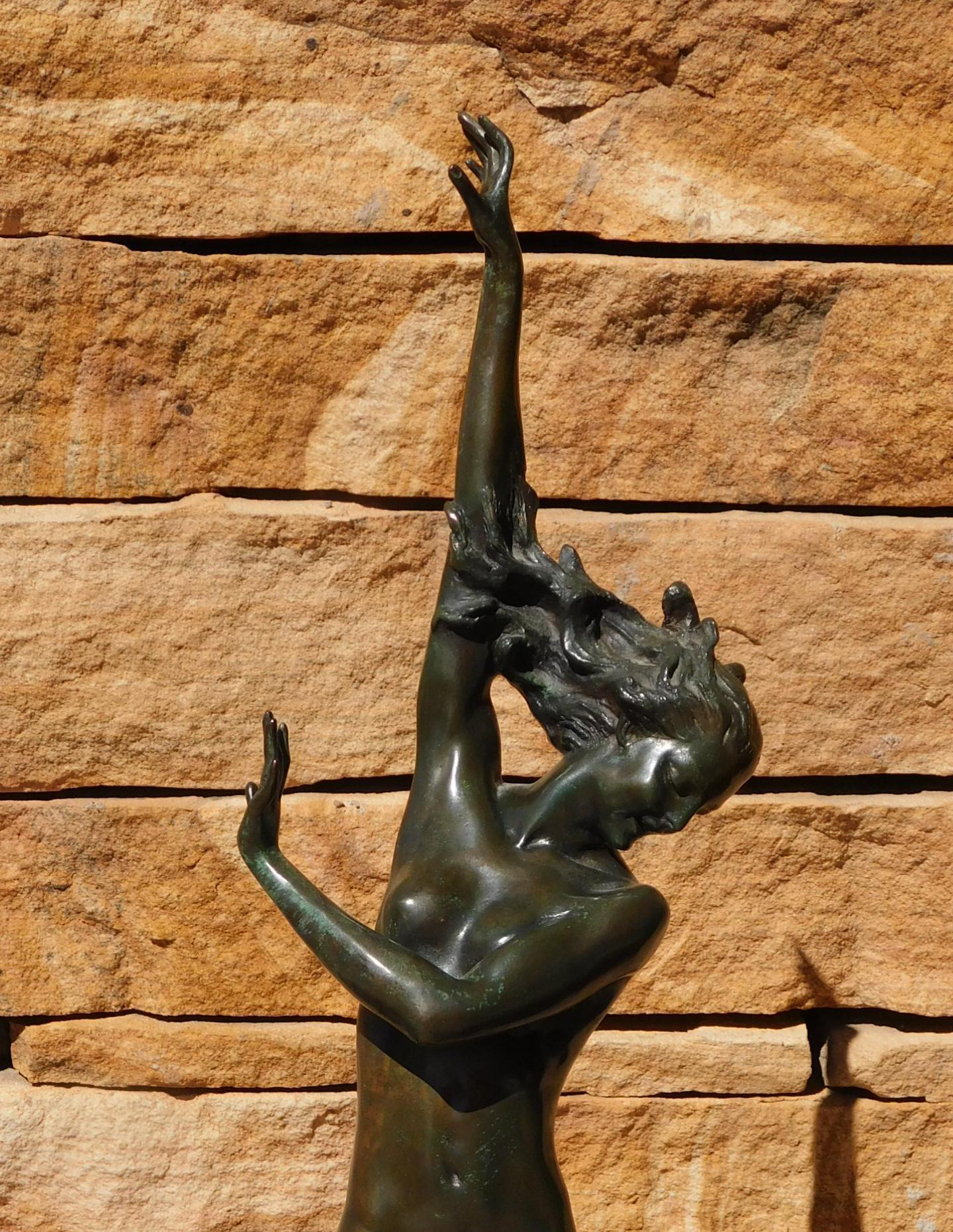 Harriet Frishmuth Bronzeskulptur, 1925 – „Crest of the Wave“ im Angebot 5