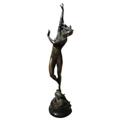 Harriet Frishmuth Bronze Sculpture, 1925 - "Crest of the Wave"