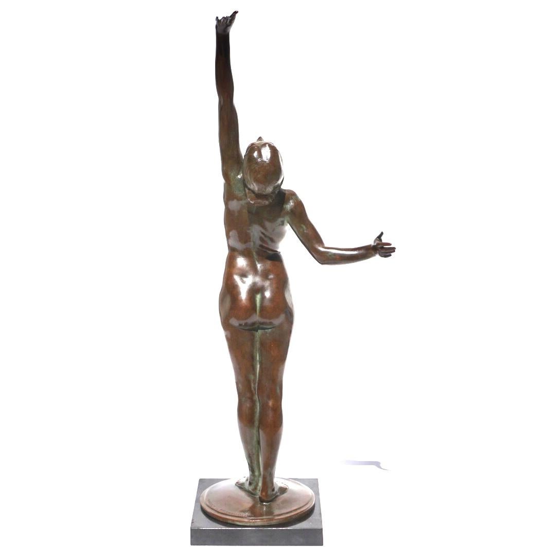 Harriet Whitney Frishmuth “The Star” Bronze 1918 In Good Condition In Dallas, TX