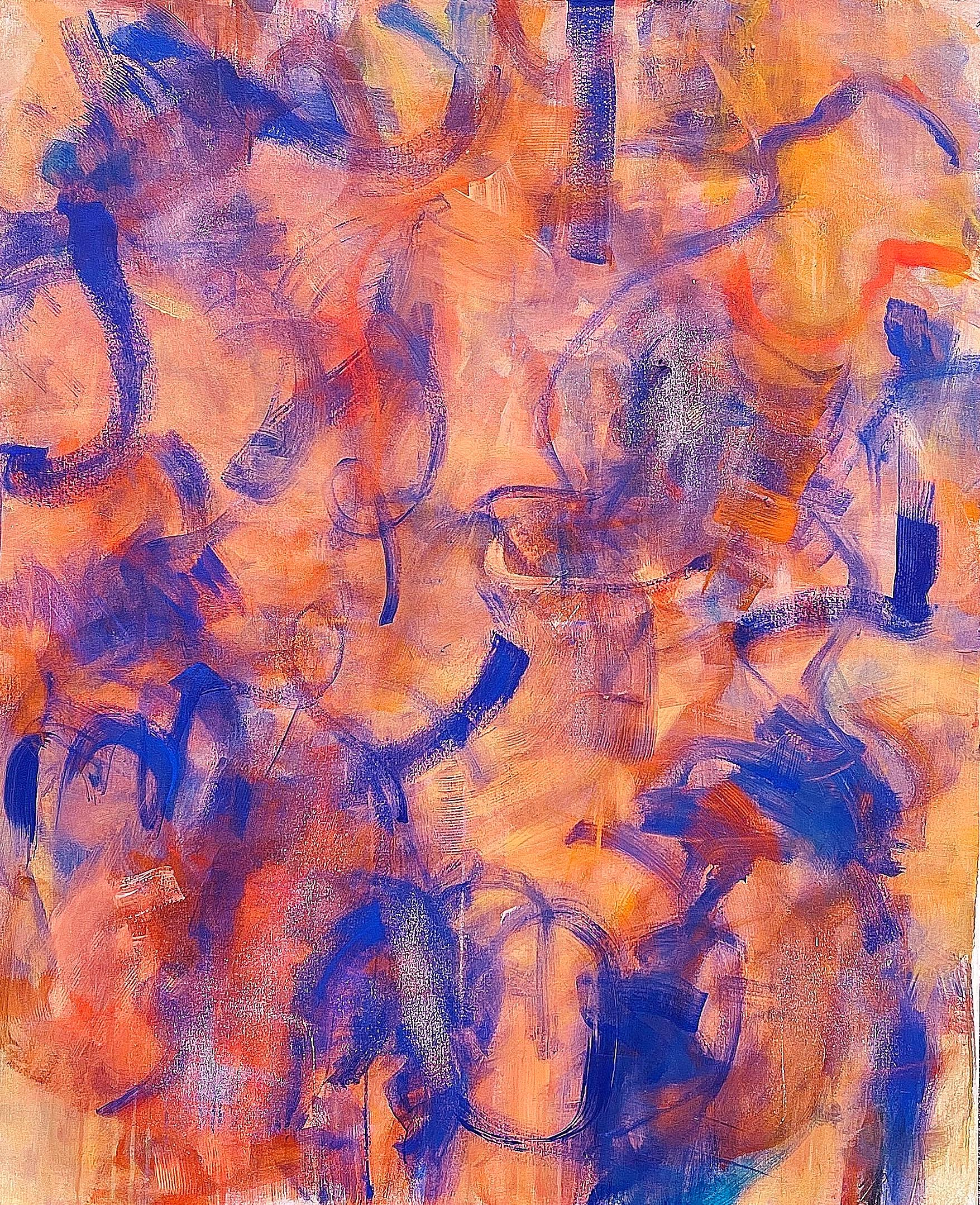 Harriette Joffe Abstract Painting - Dancing to the Water