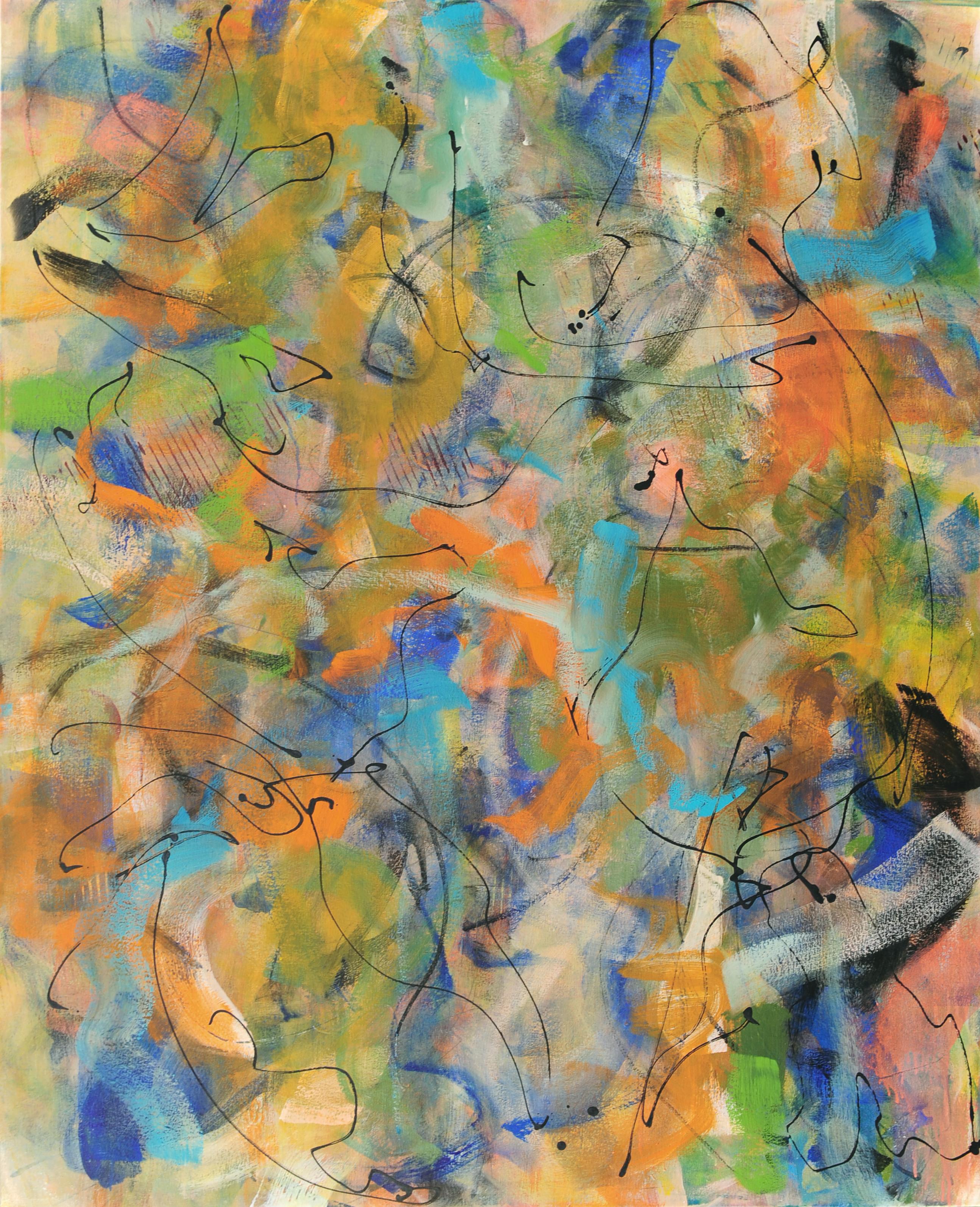 Harriette Joffe Abstract Painting - Let's Dance with Getz and Gilberto
