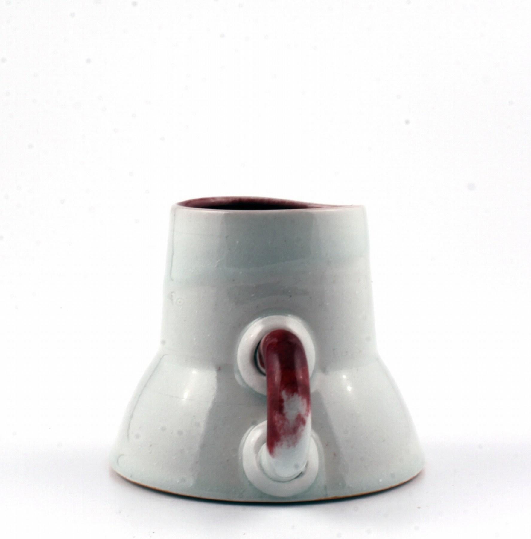 Cup, untitled red and white - American Modern Art by Harris Deller
