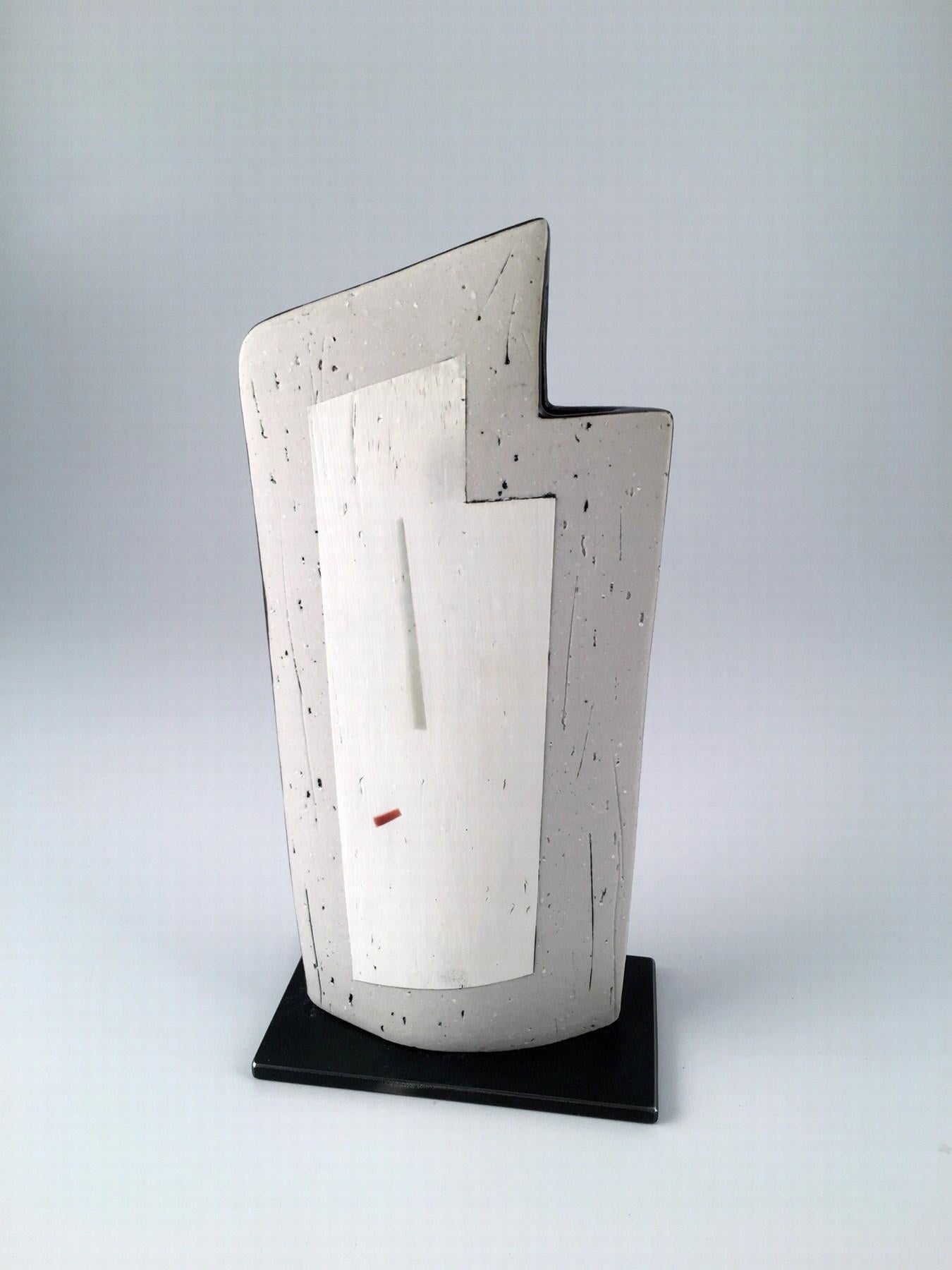 Untitled Vessel "L" shaped opening - Sculpture by Harris Deller