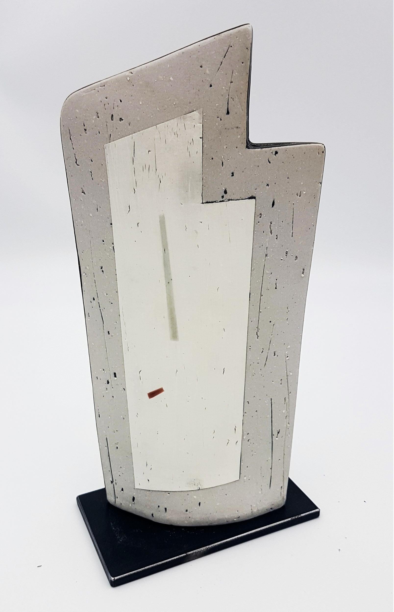 Harris Deller Abstract Sculpture - Untitled Vessel with "L" Shaped Opening (Contemporary Minimalism)