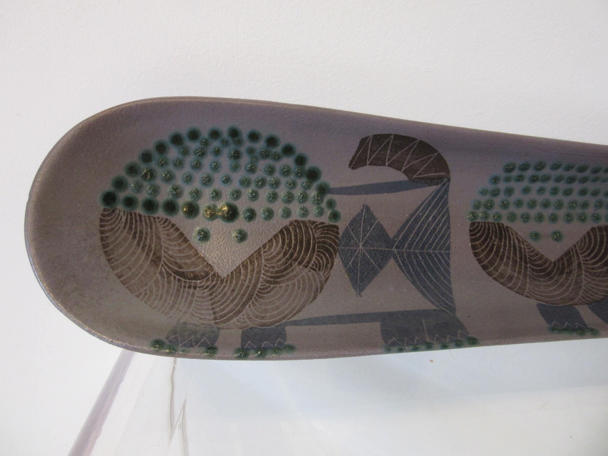 American Harris G. Strong Pottery Fish Tray / Serving Dish For Sale