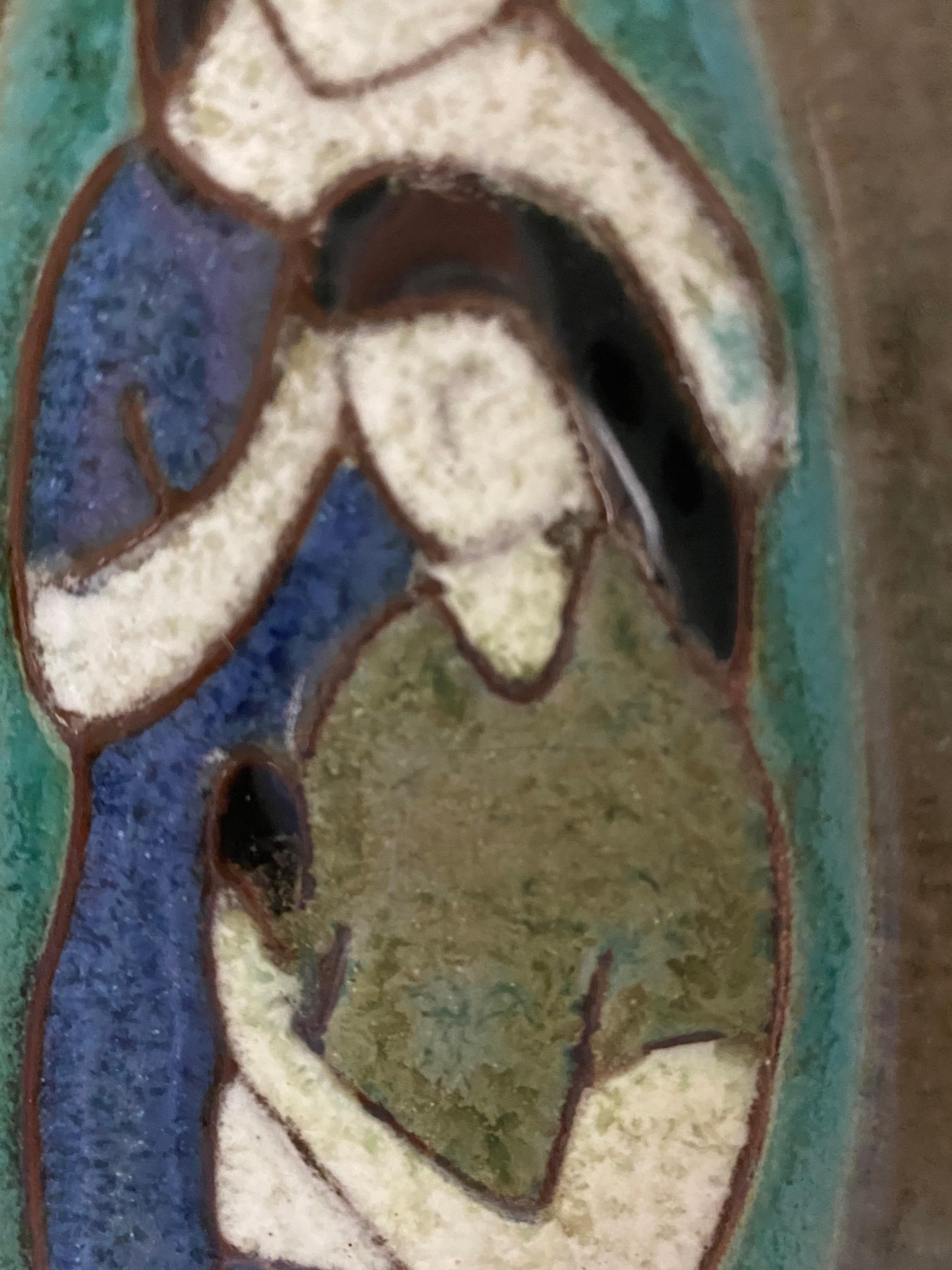 Smaltato Piatto in Studio Pottery firmato da Harris G. Strong in vendita
