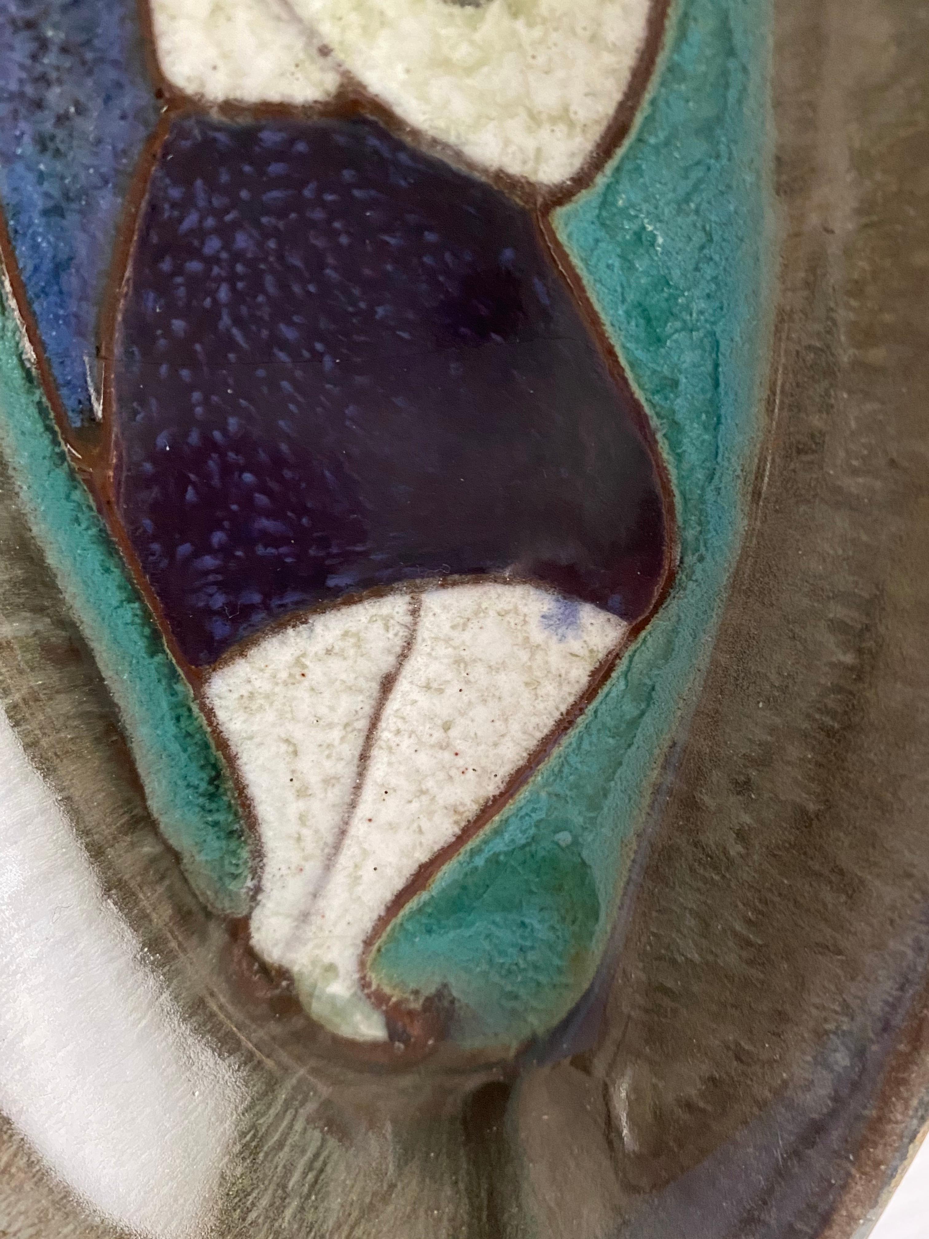 XX secolo Piatto in Studio Pottery firmato da Harris G. Strong in vendita
