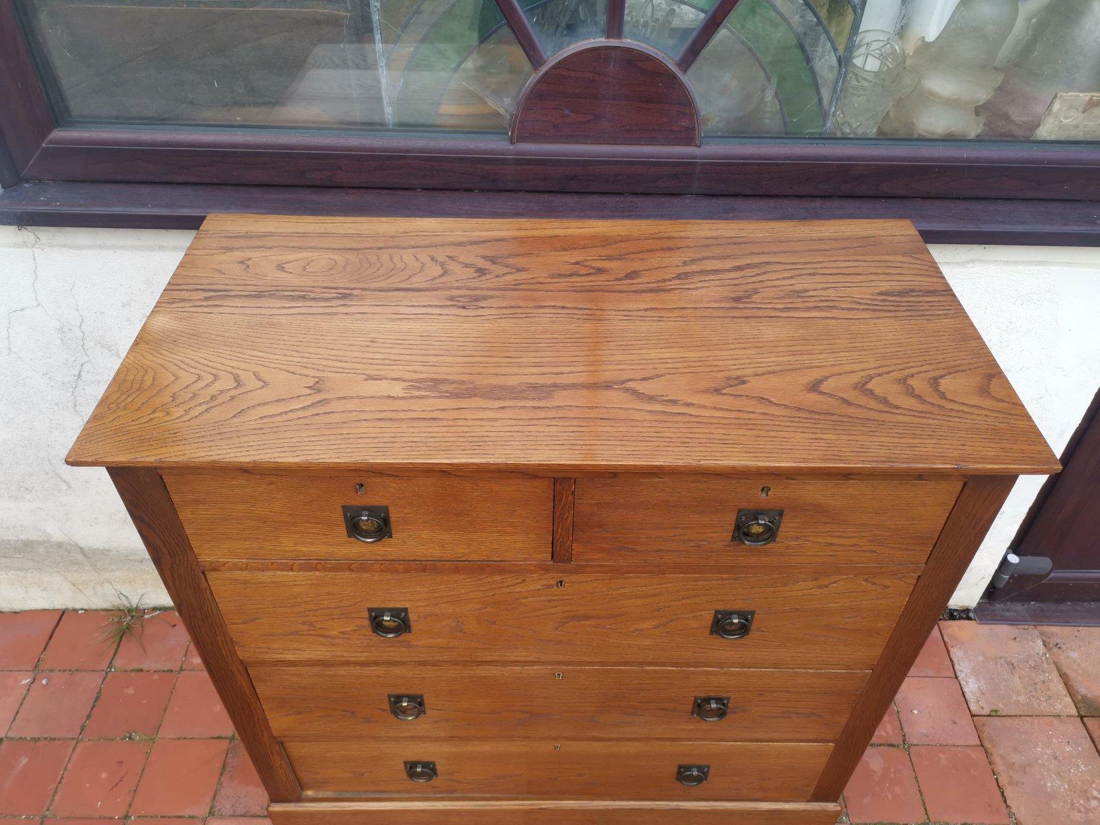 arts and crafts chest of drawers