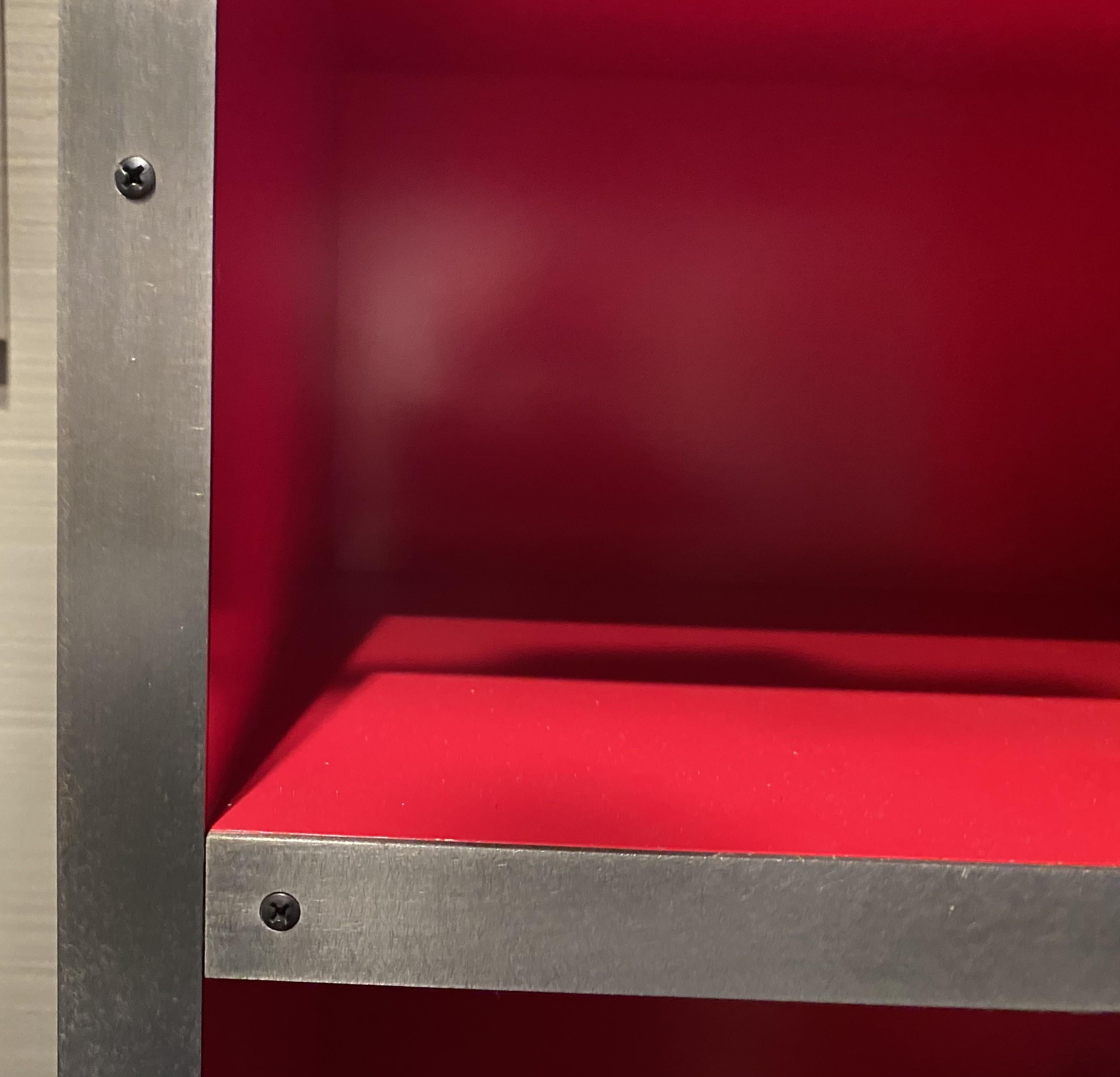 Harris Rubin Libreria moderna geometrica in legno e acciaio De Stijl in vendita 2