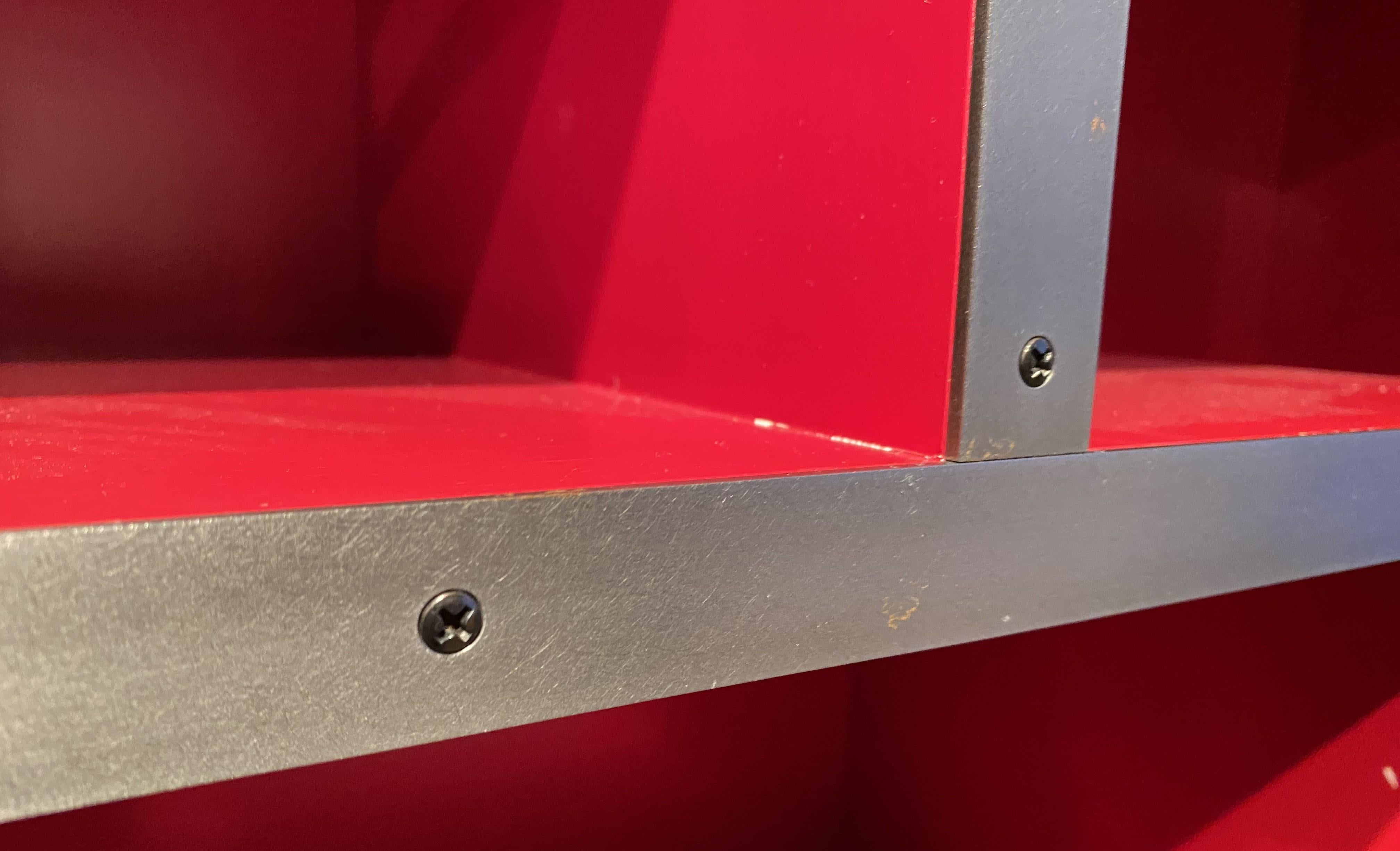 Harris Rubin Libreria moderna geometrica in legno e acciaio De Stijl in vendita 3