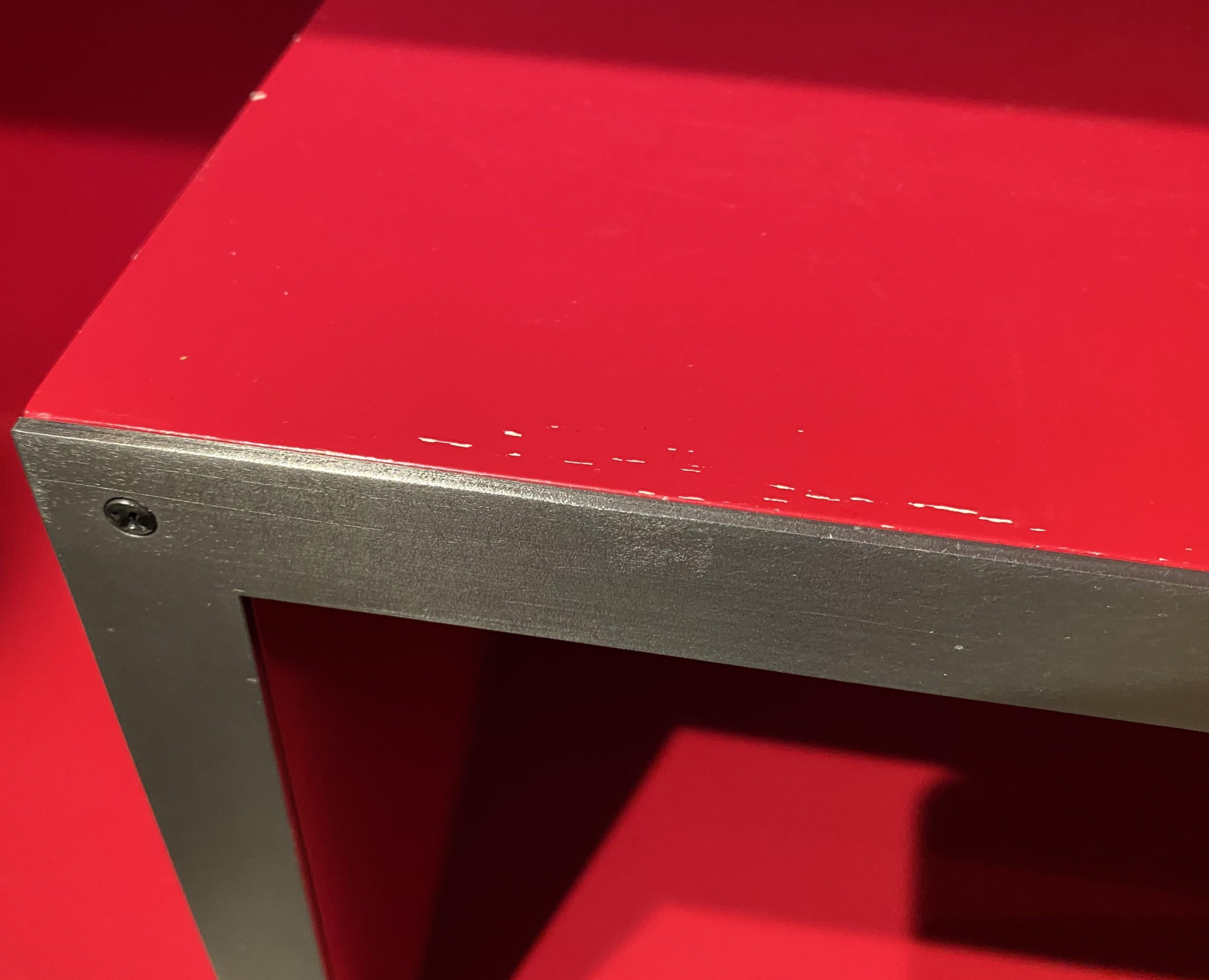 Harris Rubin Libreria moderna geometrica in legno e acciaio De Stijl in vendita 5