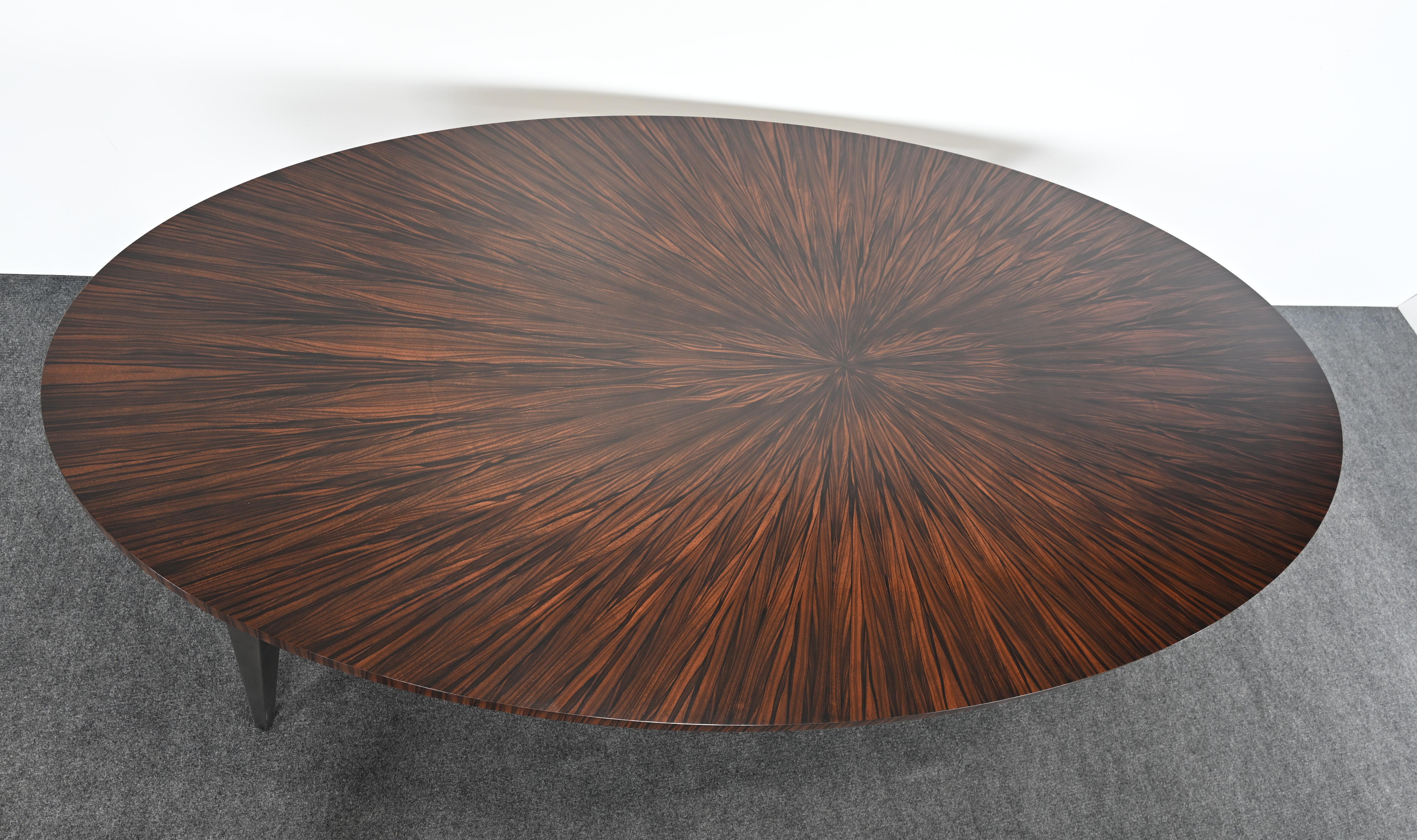 Harris Rubin Esstisch aus Makassar-Ebenholz im Art-déco-Stil, 2010 im Angebot 3