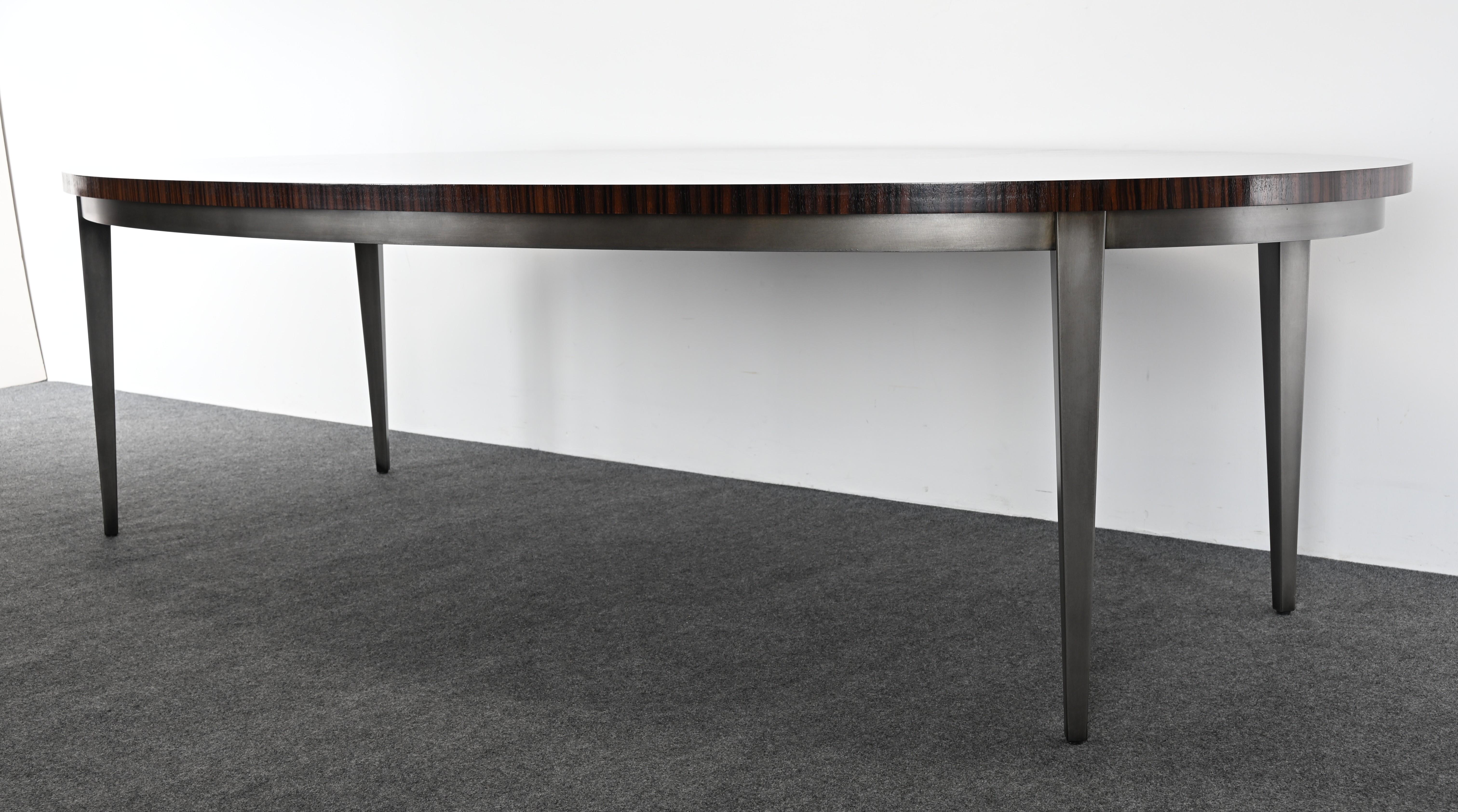 Harris Rubin Esstisch aus Makassar-Ebenholz im Art-déco-Stil, 2010 im Angebot 4