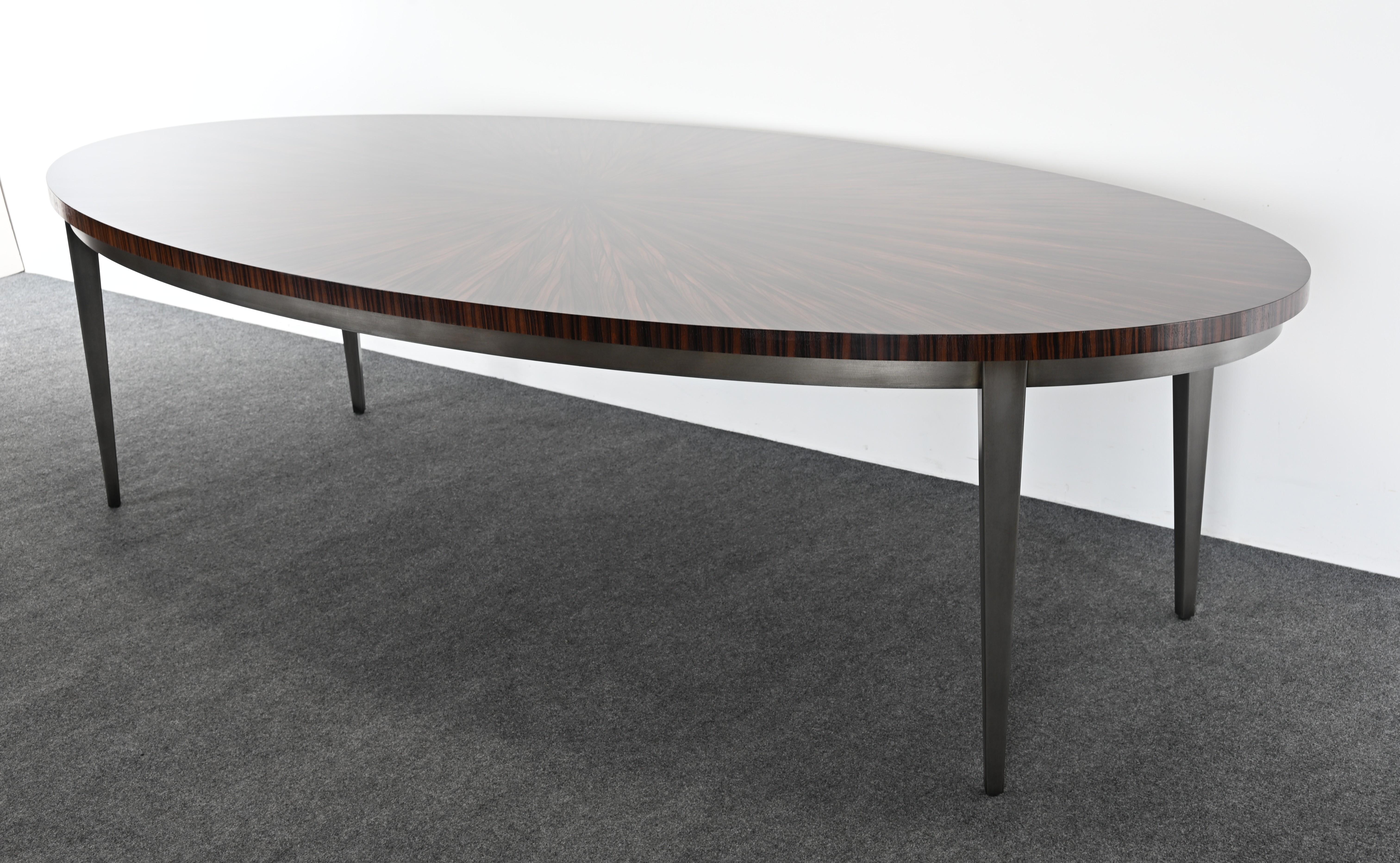 Harris Rubin Esstisch aus Makassar-Ebenholz im Art-déco-Stil, 2010 im Angebot 5