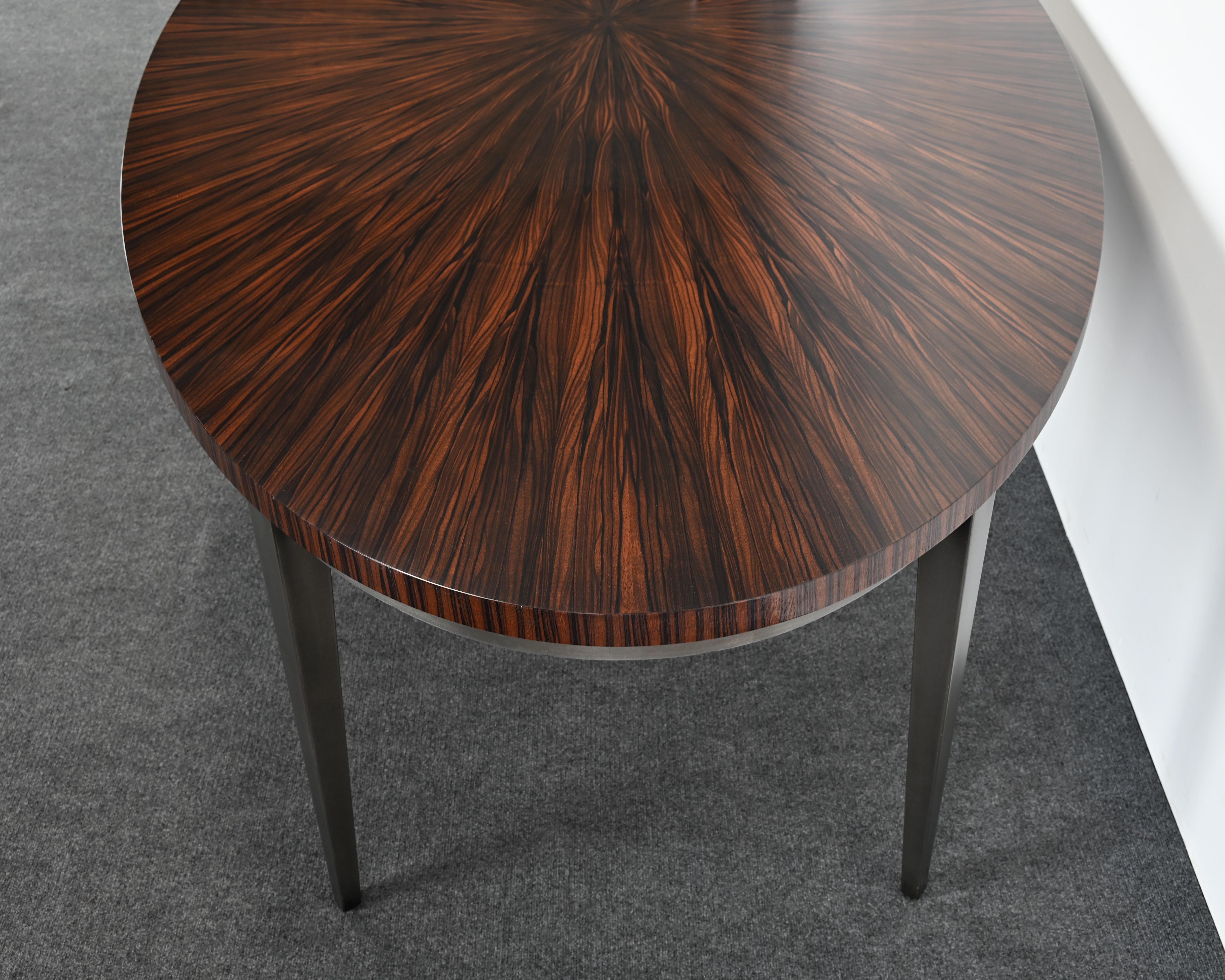 Harris Rubin Esstisch aus Makassar-Ebenholz im Art-déco-Stil, 2010 im Angebot 6