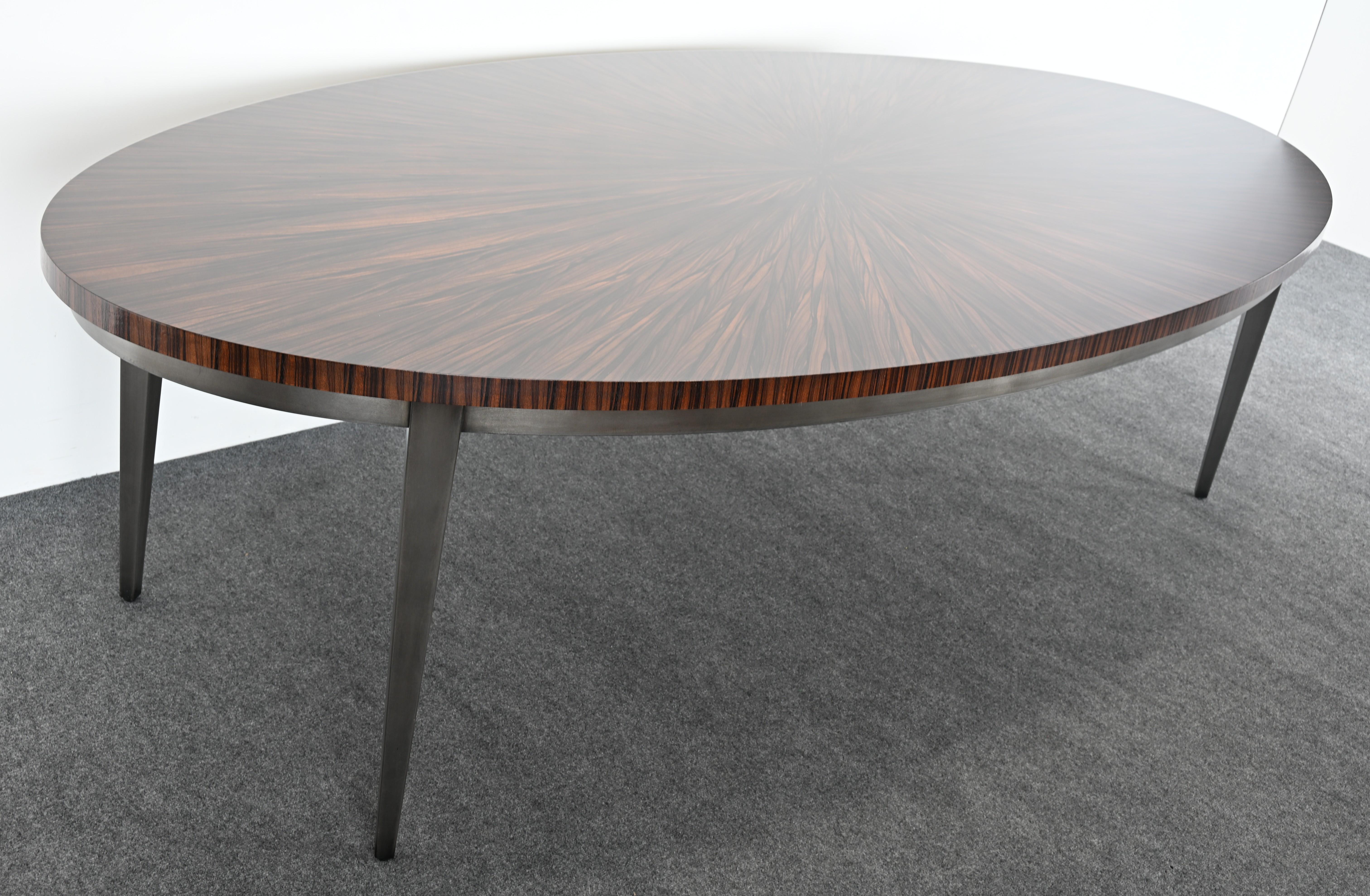 Harris Rubin Esstisch aus Makassar-Ebenholz im Art-déco-Stil, 2010 im Angebot 7