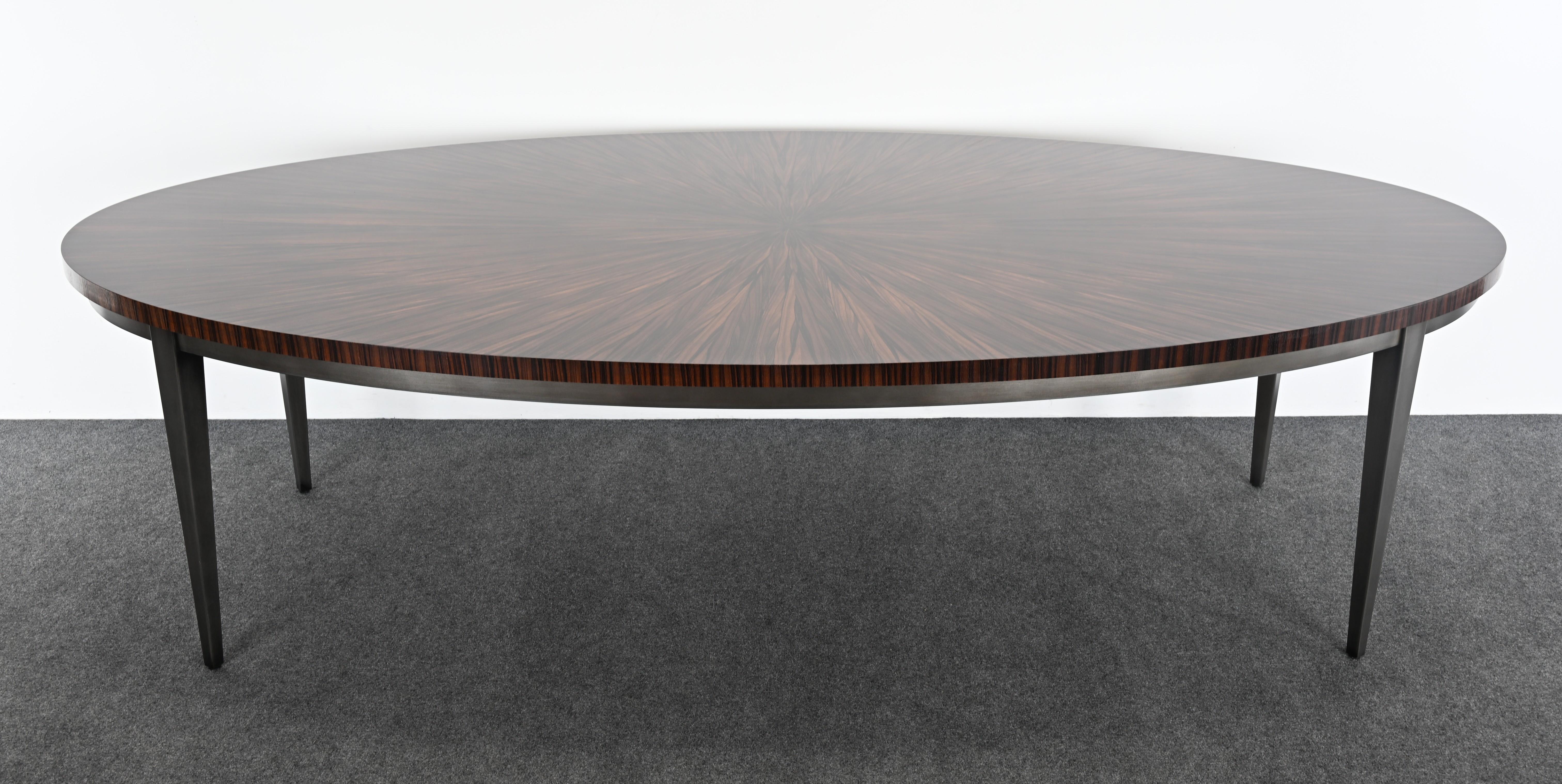 Harris Rubin Esstisch aus Makassar-Ebenholz im Art-déco-Stil, 2010 im Angebot 8