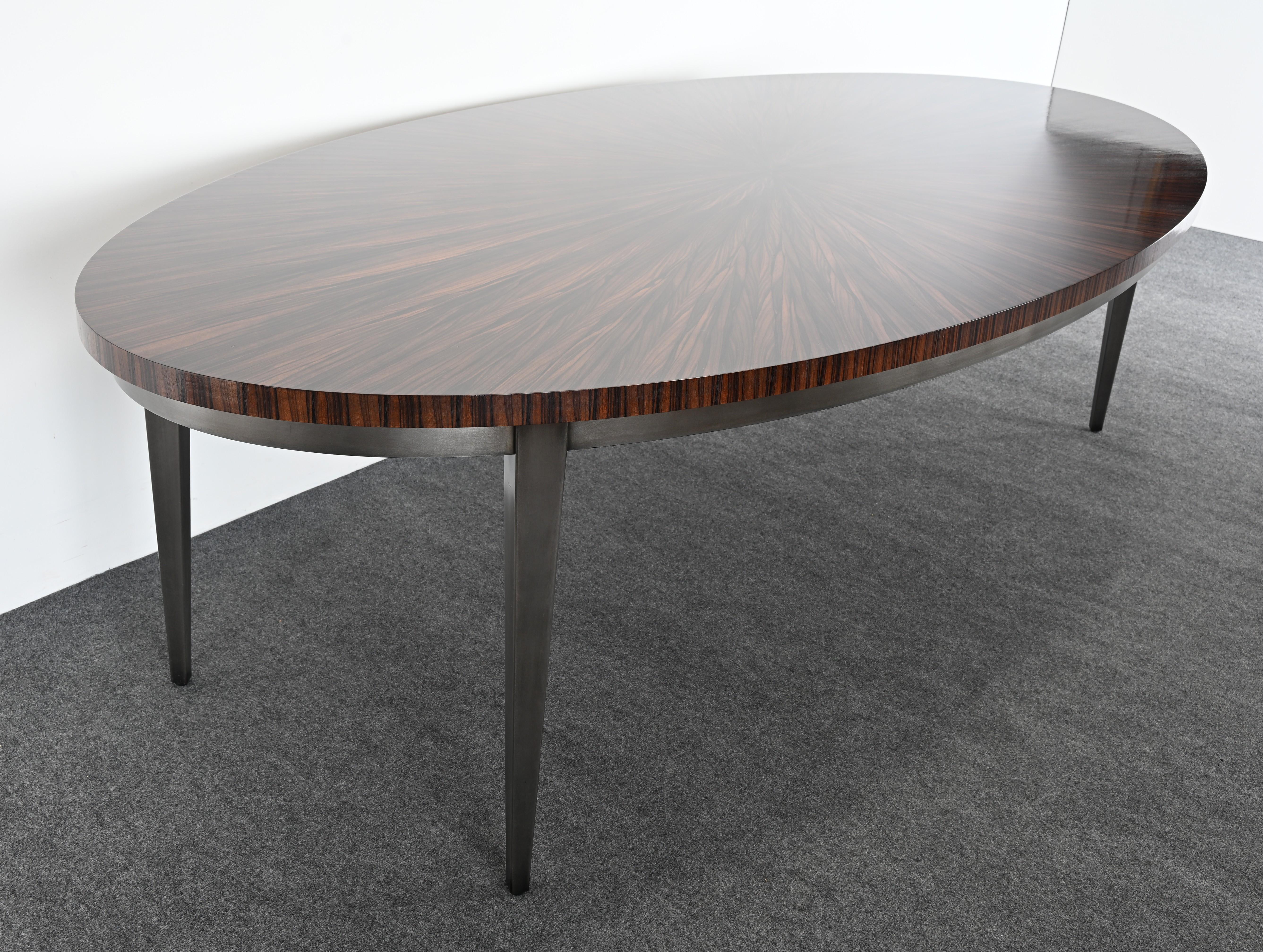 Harris Rubin Esstisch aus Makassar-Ebenholz im Art-déco-Stil, 2010 im Angebot 9