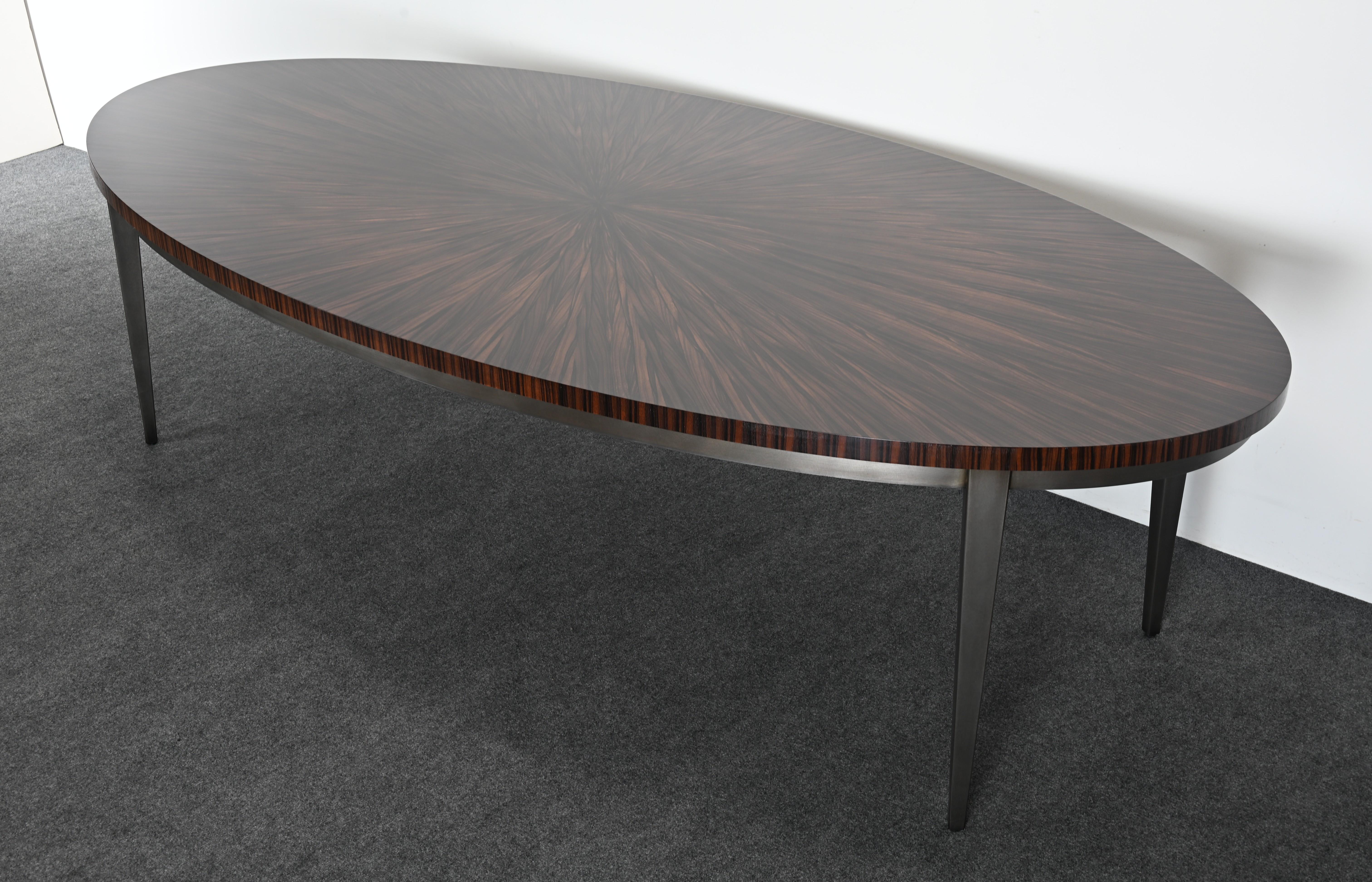 Harris Rubin Esstisch aus Makassar-Ebenholz im Art-déco-Stil, 2010 im Angebot 10