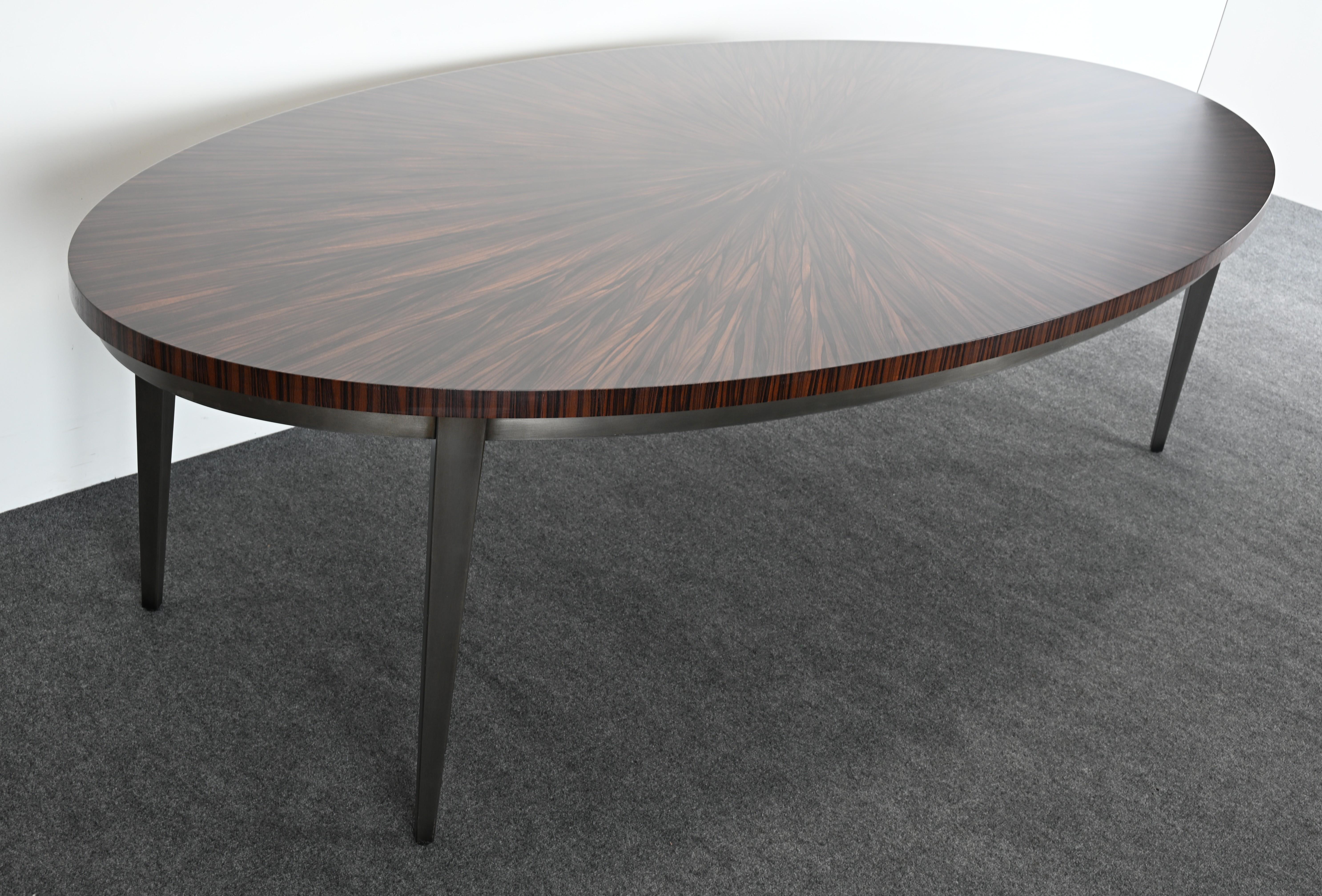 Harris Rubin Esstisch aus Makassar-Ebenholz im Art-déco-Stil, 2010 im Angebot 11