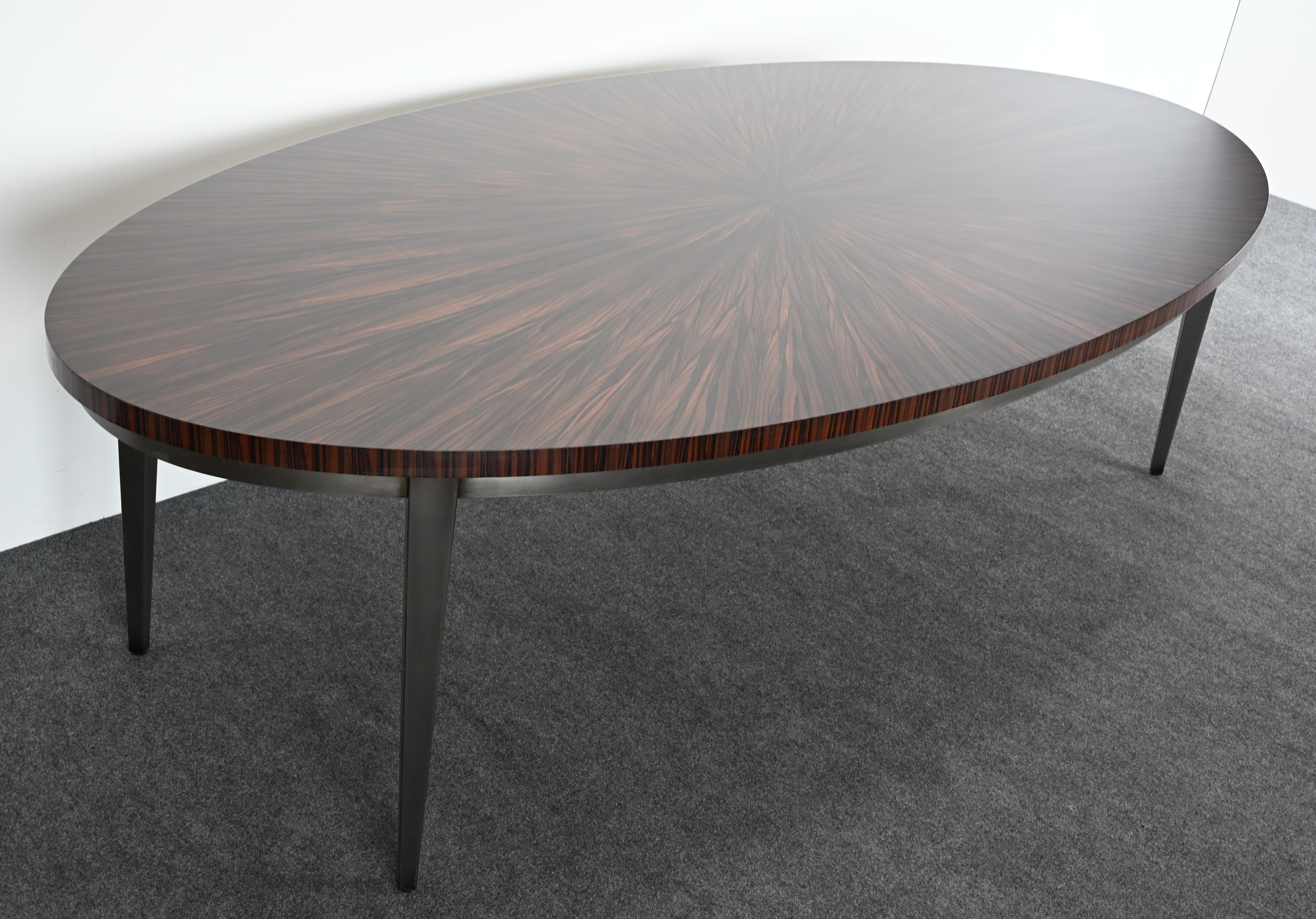 Harris Rubin Esstisch aus Makassar-Ebenholz im Art-déco-Stil, 2010 im Angebot 12