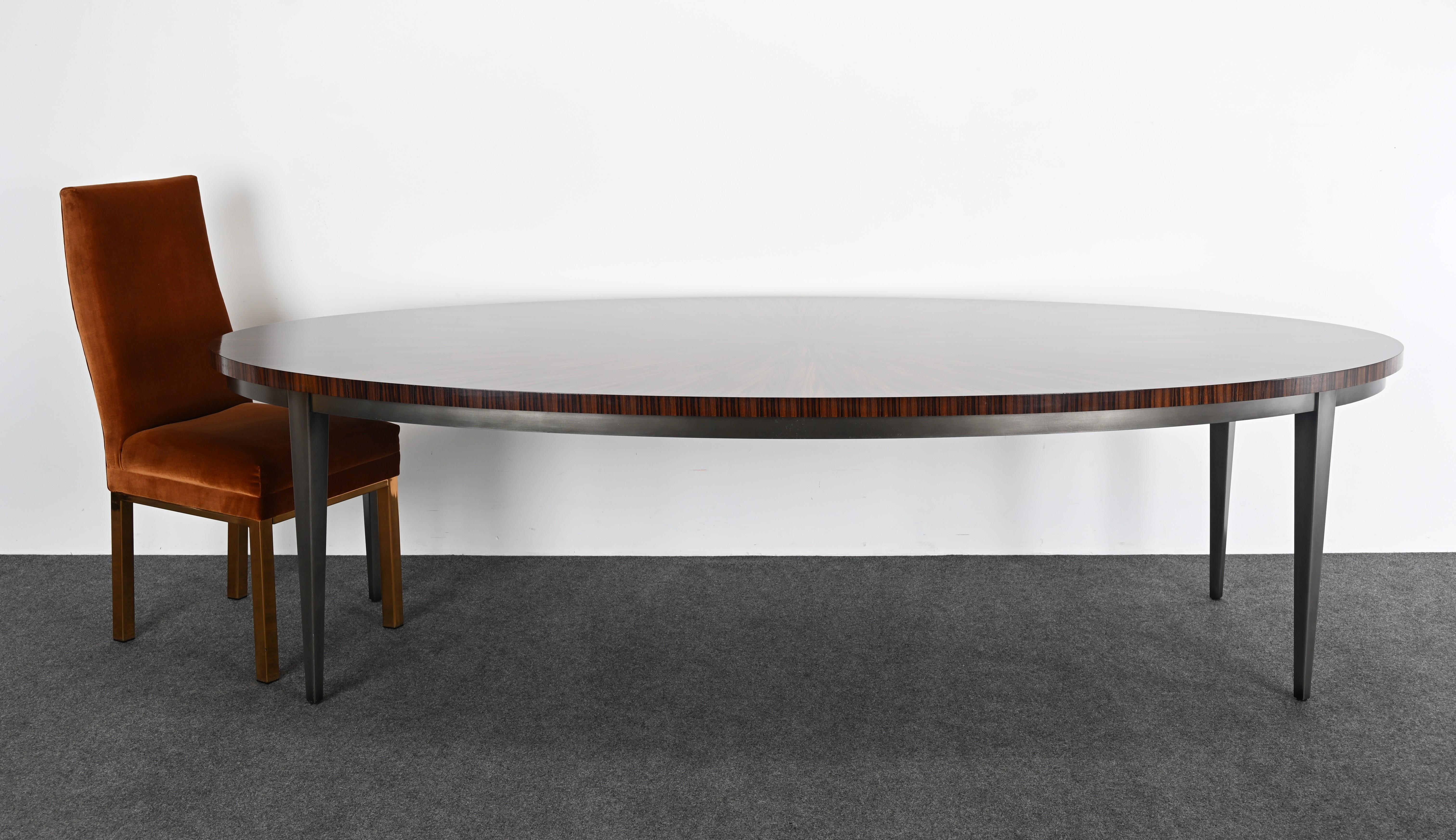 Harris Rubin Esstisch aus Makassar-Ebenholz im Art-déco-Stil, 2010 im Angebot 13