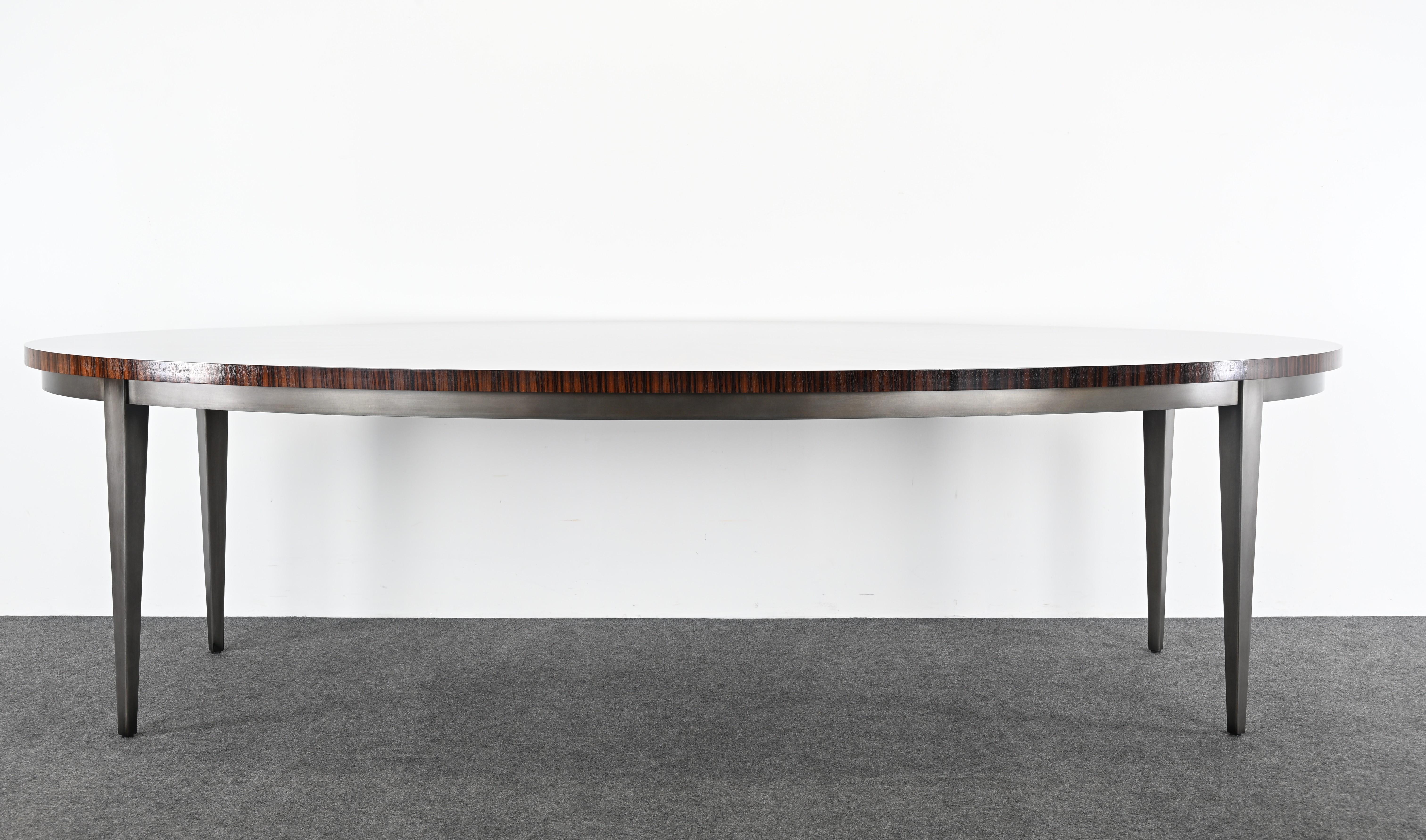 Harris Rubin Esstisch aus Makassar-Ebenholz im Art-déco-Stil, 2010 (Art déco) im Angebot