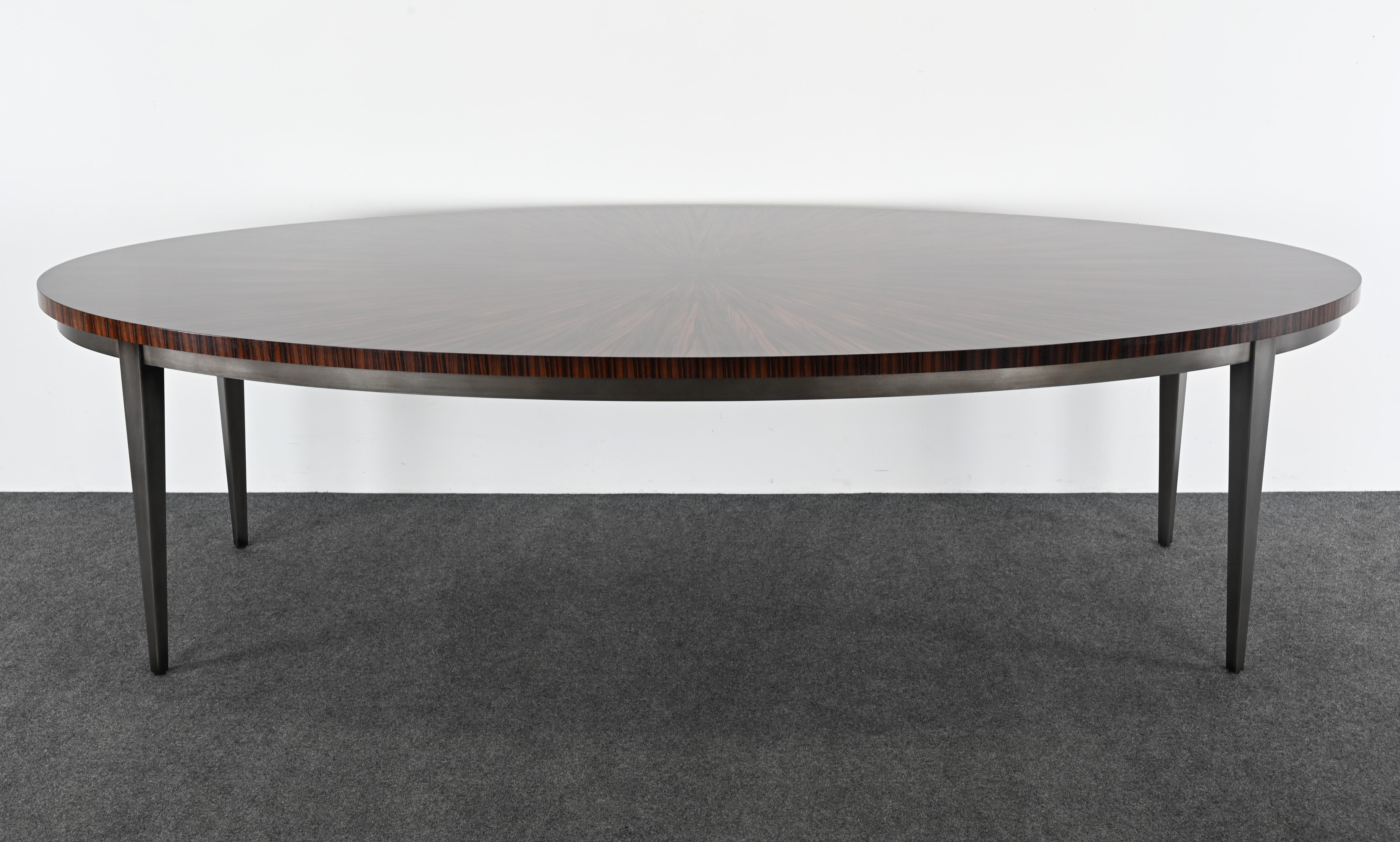 Harris Rubin Esstisch aus Makassar-Ebenholz im Art-déco-Stil, 2010 (amerikanisch) im Angebot