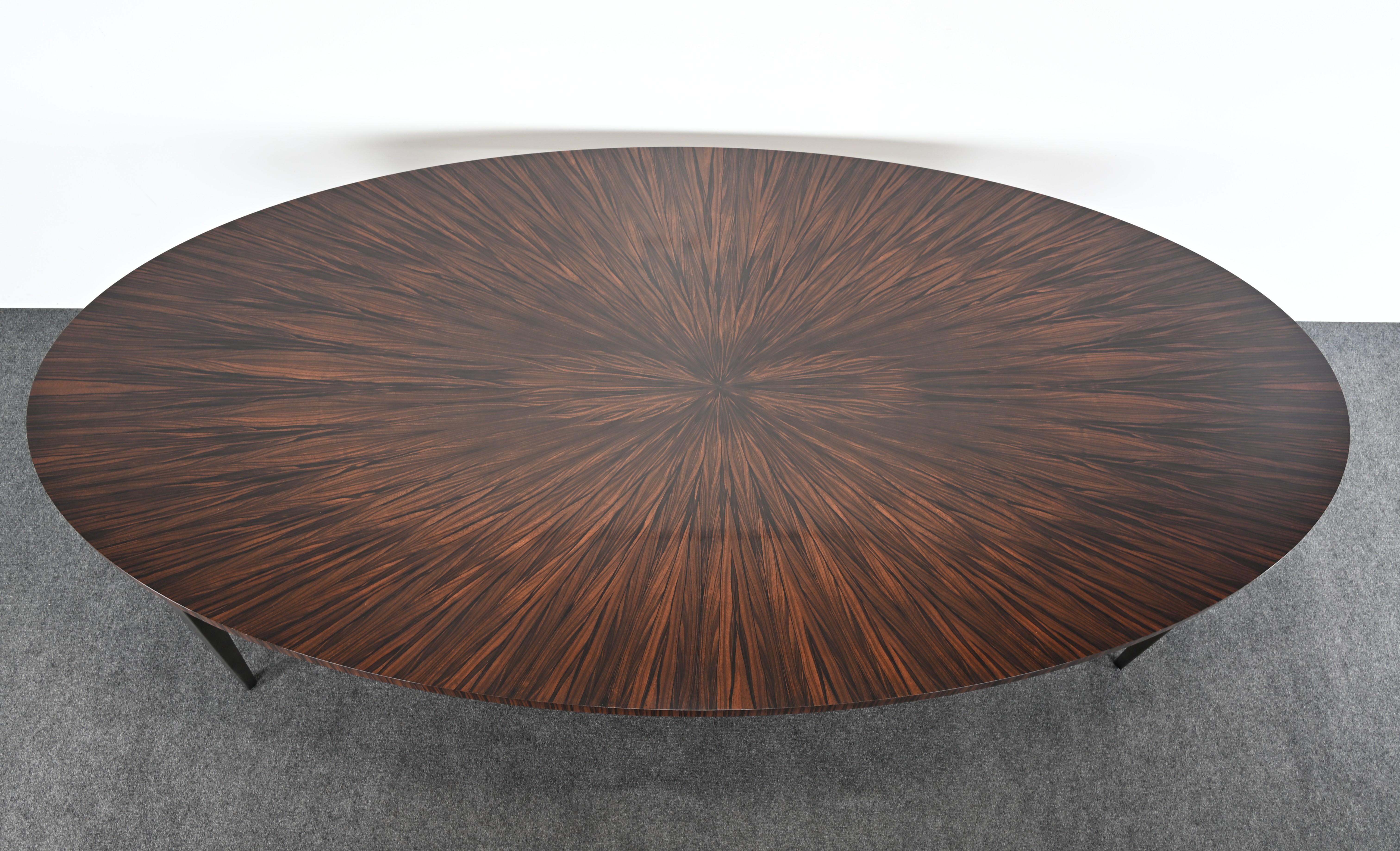 Harris Rubin Esstisch aus Makassar-Ebenholz im Art-déco-Stil, 2010 (21. Jahrhundert und zeitgenössisch) im Angebot