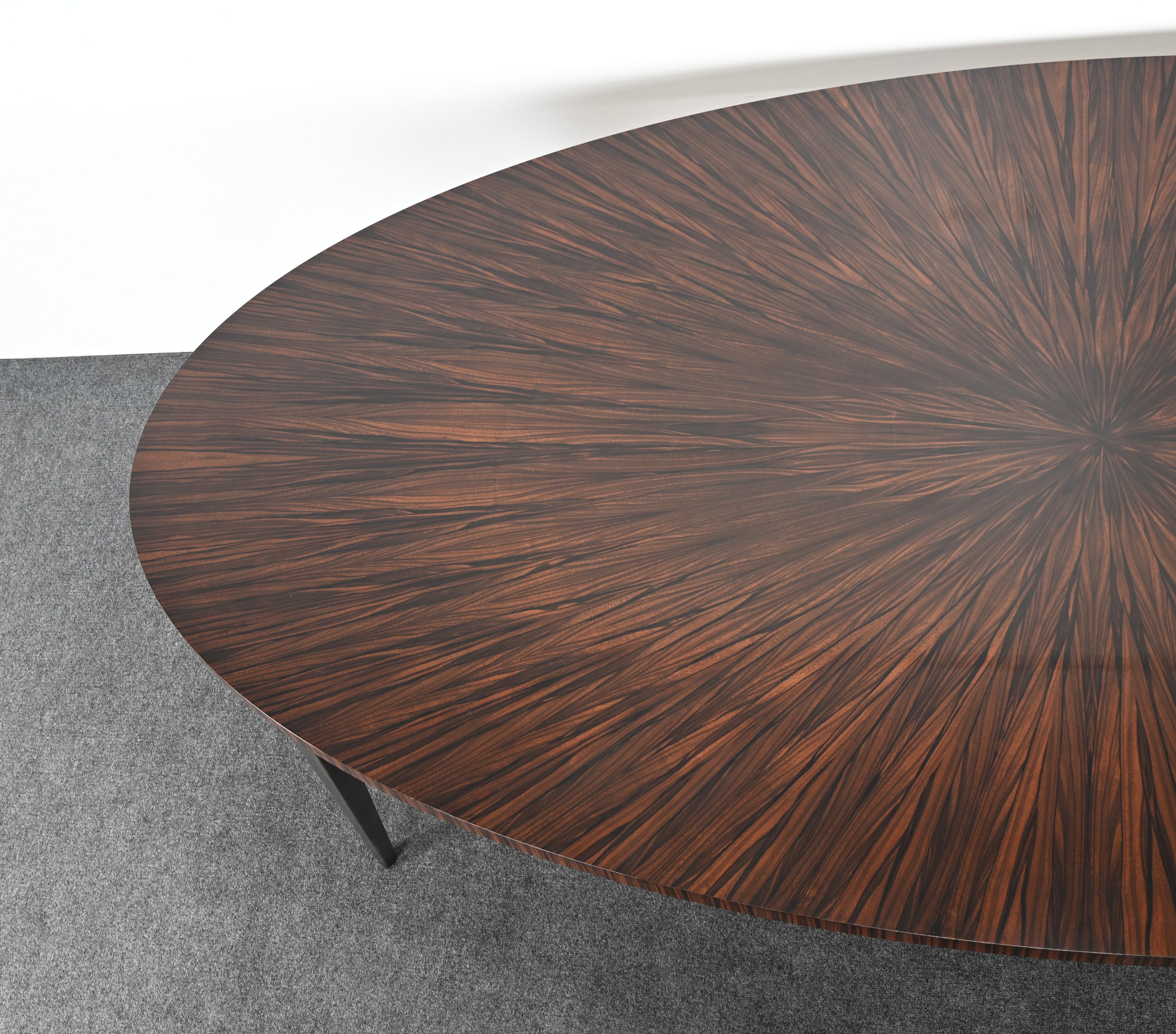 Harris Rubin Esstisch aus Makassar-Ebenholz im Art-déco-Stil, 2010 (Bronze) im Angebot