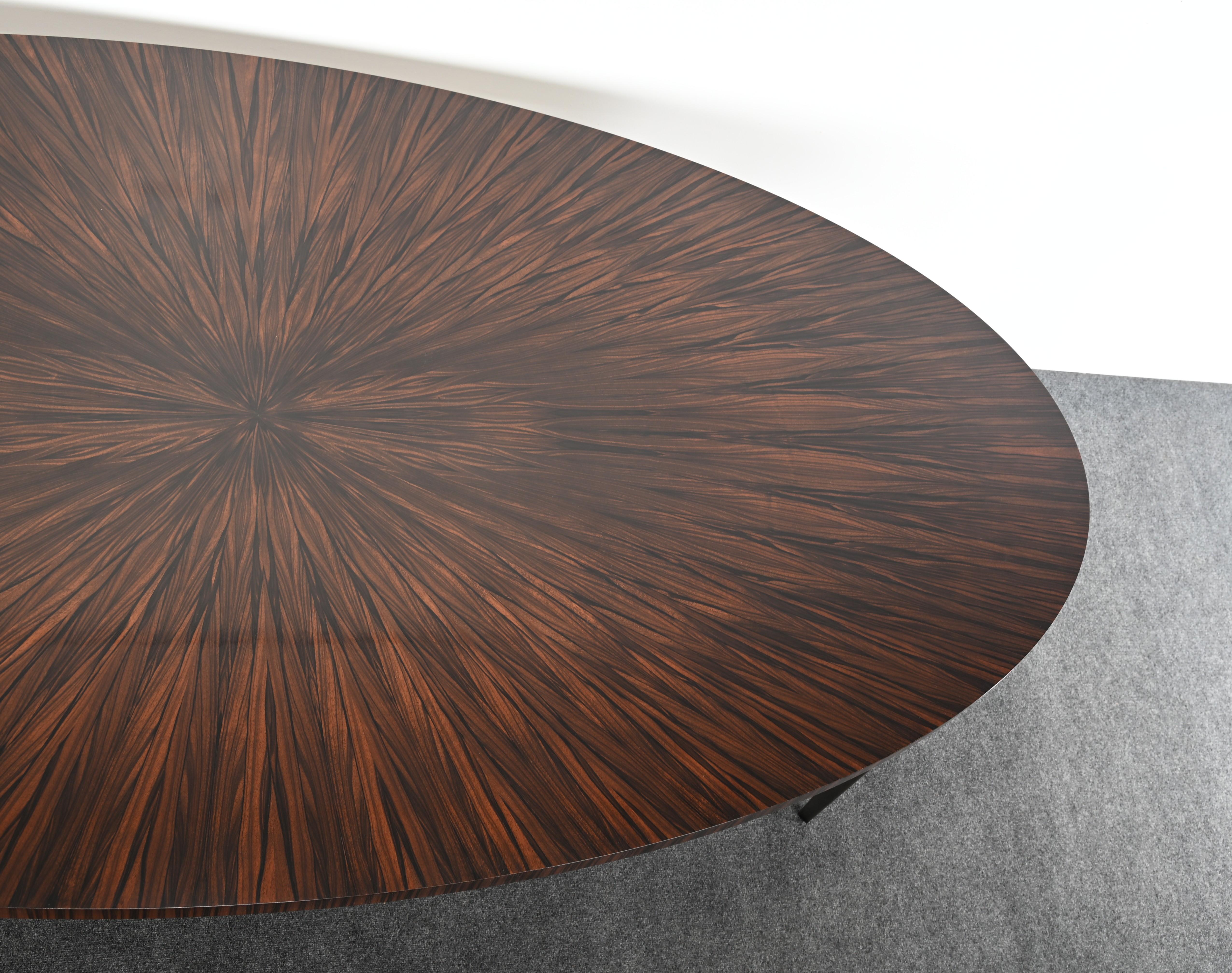 Harris Rubin Esstisch aus Makassar-Ebenholz im Art-déco-Stil, 2010 im Angebot 1