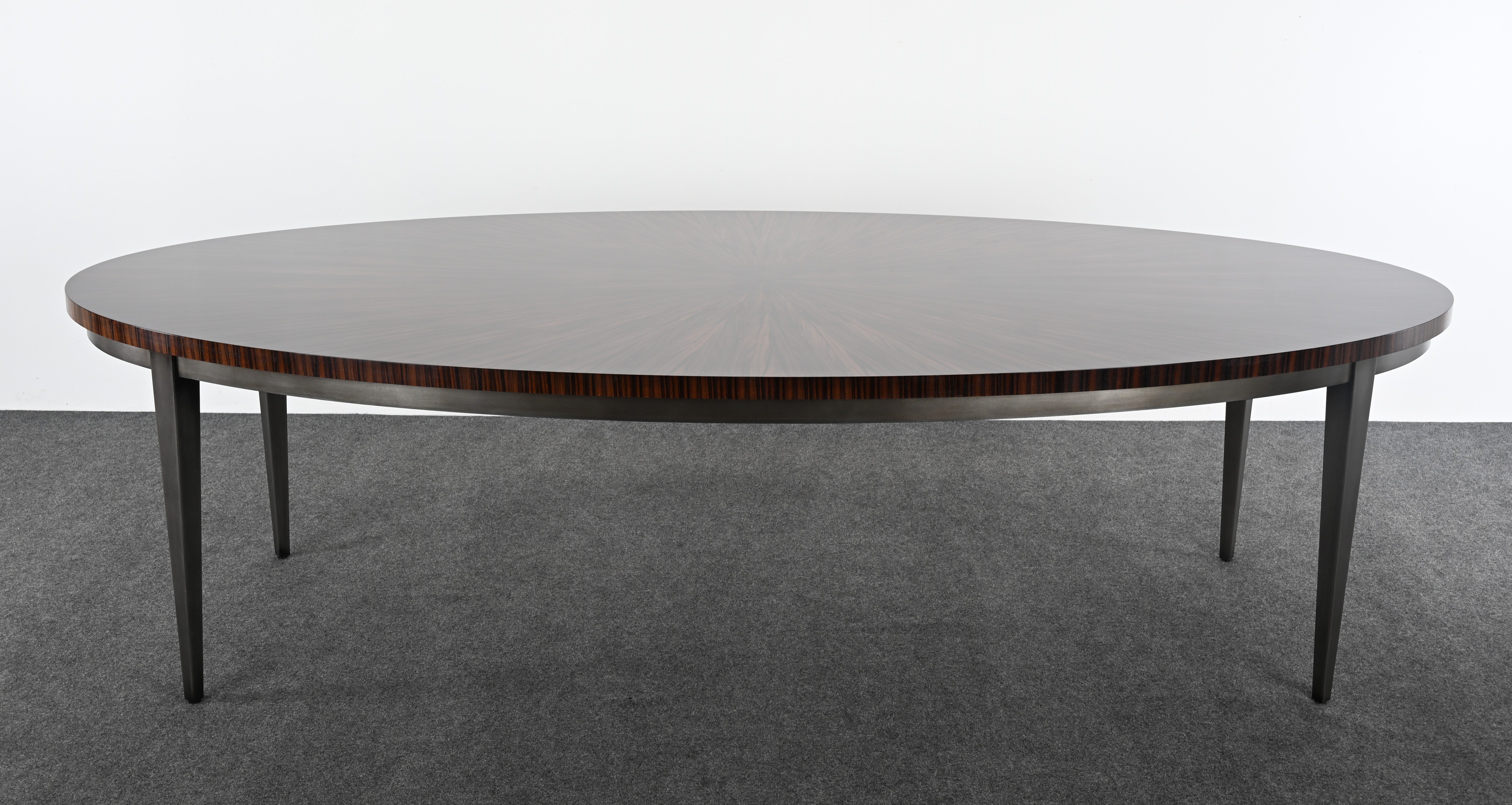 Harris Rubin Esstisch aus Makassar-Ebenholz im Art-déco-Stil, 2010 im Angebot