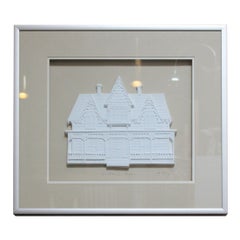 Harris Strong Framed "Victorian House" Plaster Sculpture