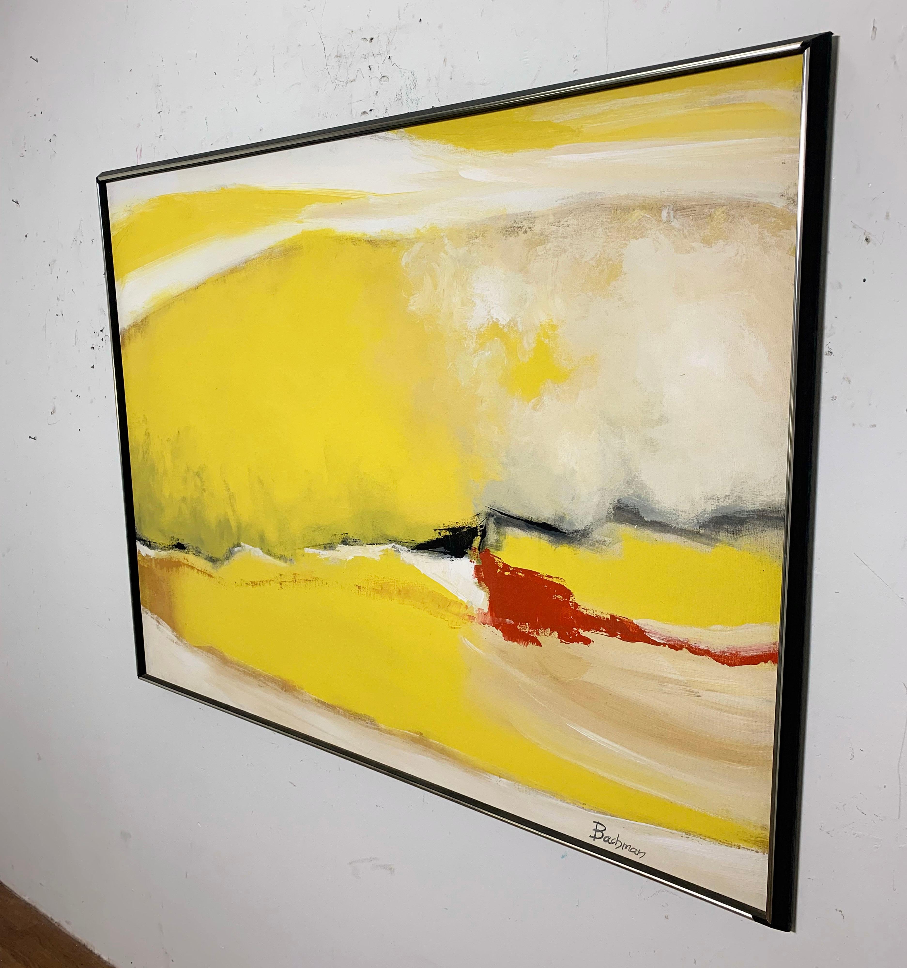 Mid-20th Century Harris Strong Large Scale Abstract Painting Signed Bachman, Circa 1960s